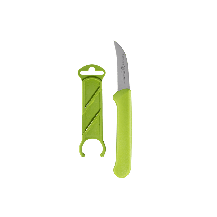 Petite Messer Green Birds Beak Parer with Sheath - 2.5" - Messermeister