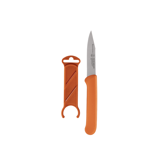 Petite Messer Orange Clip Point Parer with Sheath - 3" - Messermeister
