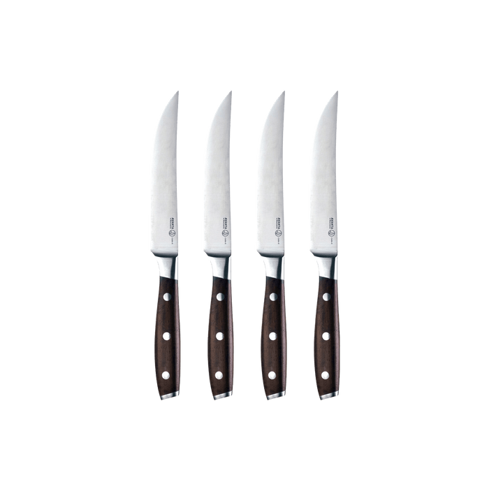 Avanta Smoked Teak 4 Piece Steak Knife Set - Messermeister
