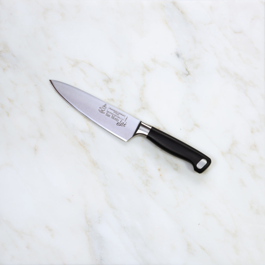 San Moritz Elité 6 Inch Chef's Knife_Angle_Marble