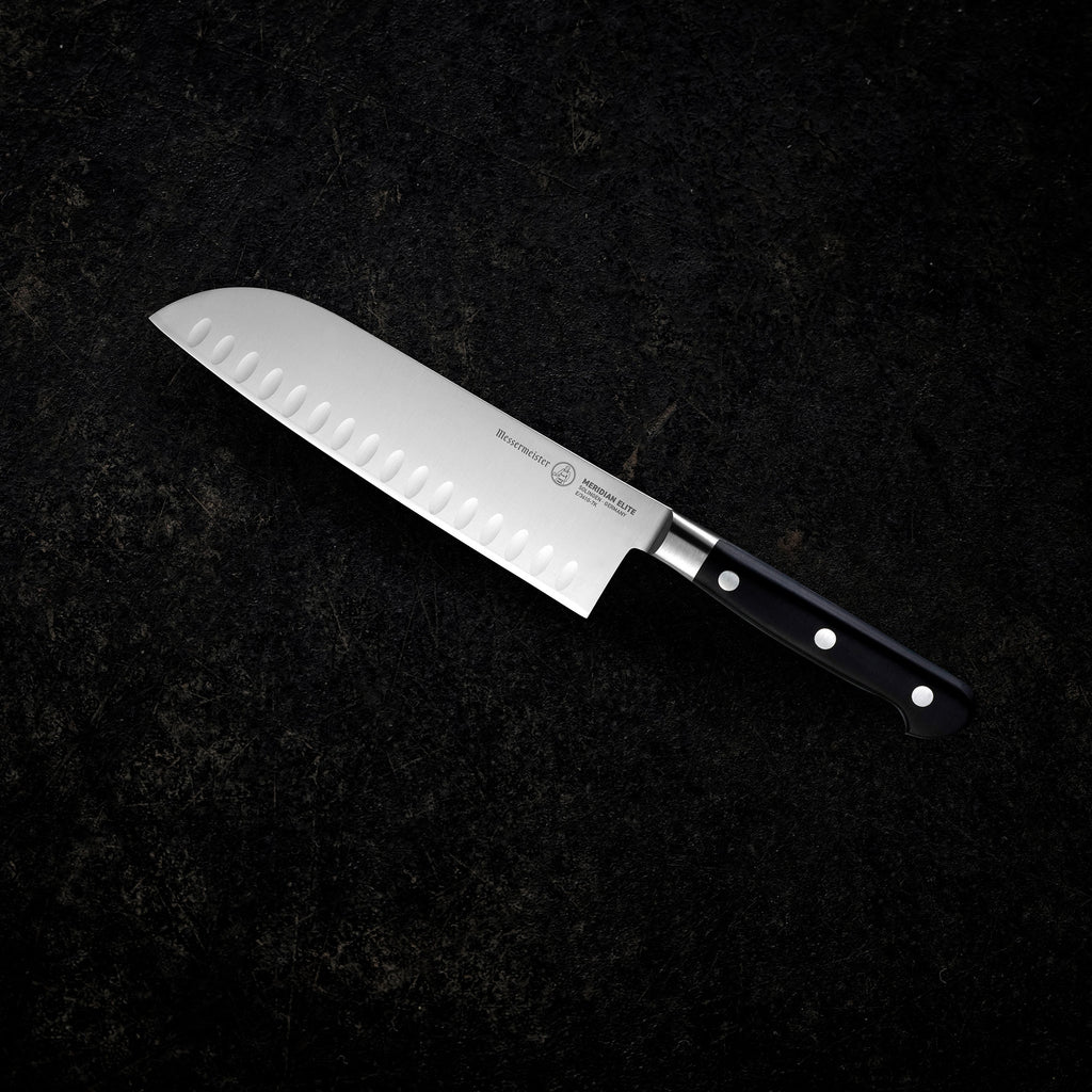 Meridian Elite Kullenschliff Santoku Knife - 7 Inch