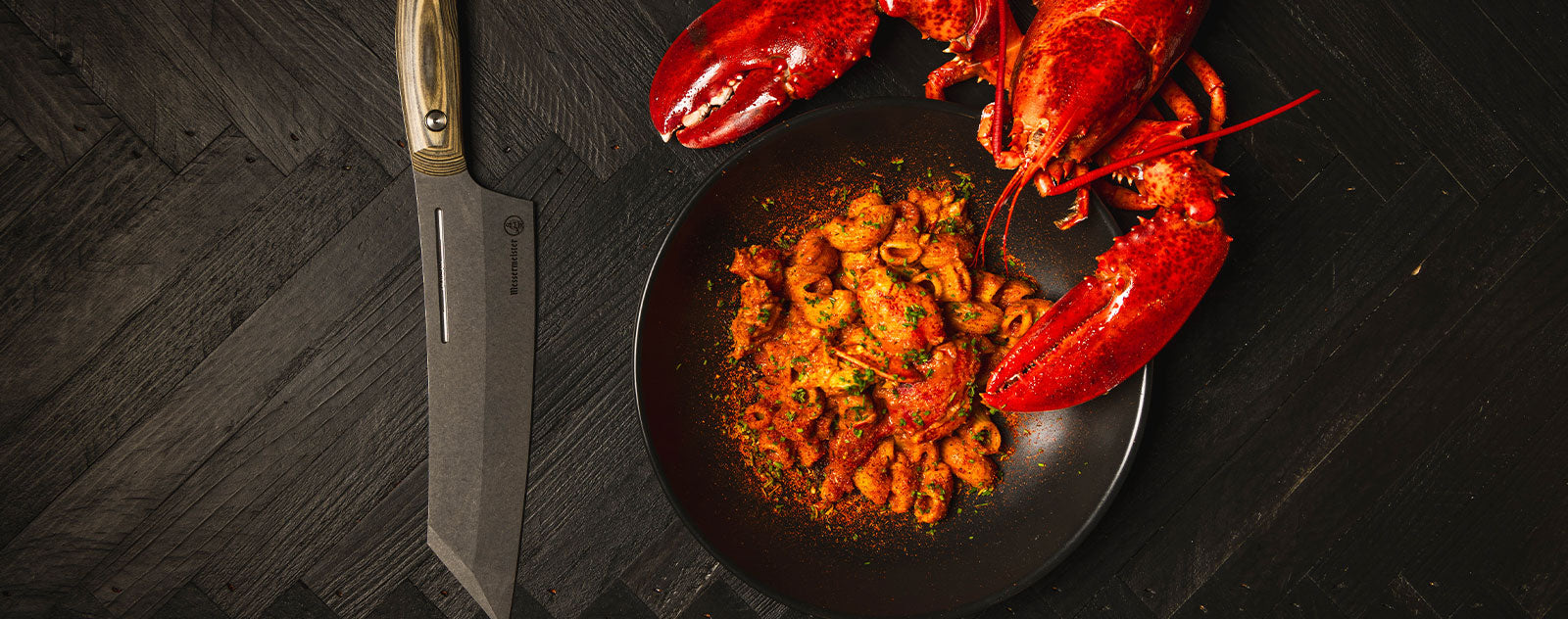 Lobster Lumache in Spicy Blackened Vodka Cream Sauce by Chef Christian Gill