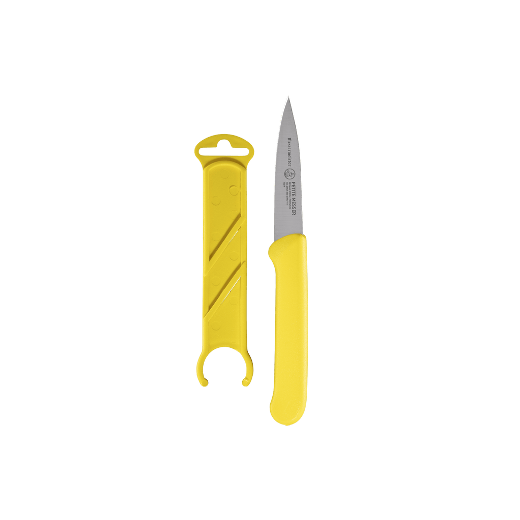 Petite Messer Yellow Spear Point Parer with Sheath - 3