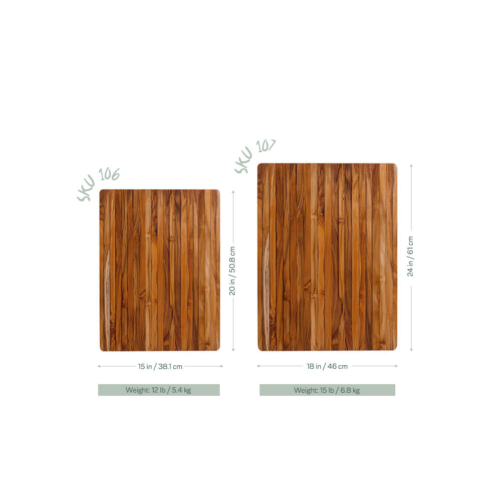 TeakHaus Traditional Cutting Board - 20" x 15"