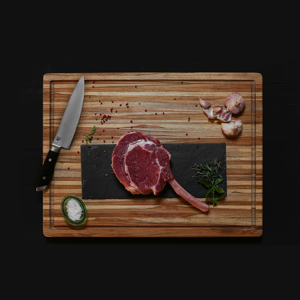 TeakHaus Traditional Carving Board with Juice Canal - 24" x 18"