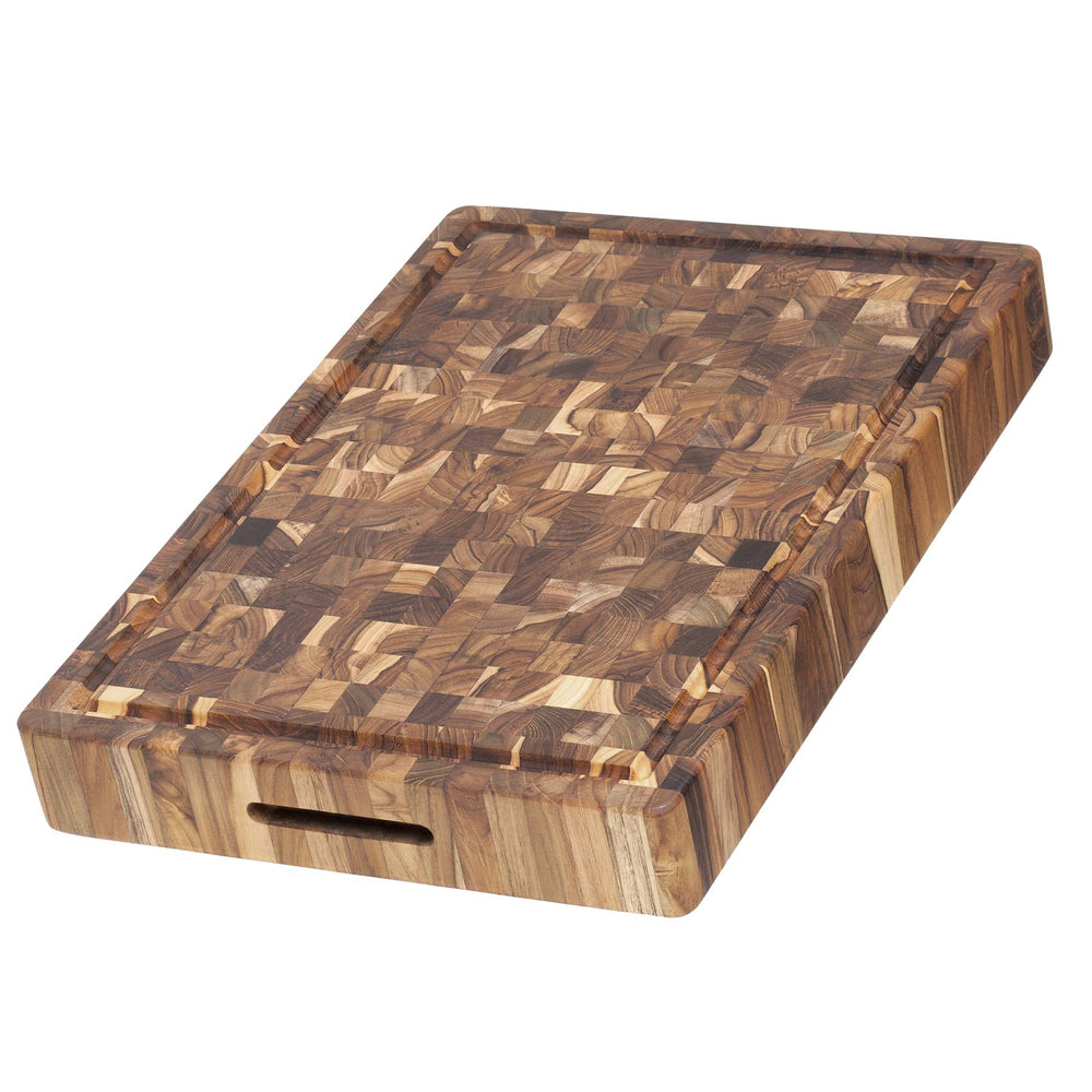TeakHaus Butcher Block Carving Board with Juice Canal - 20" x 14"