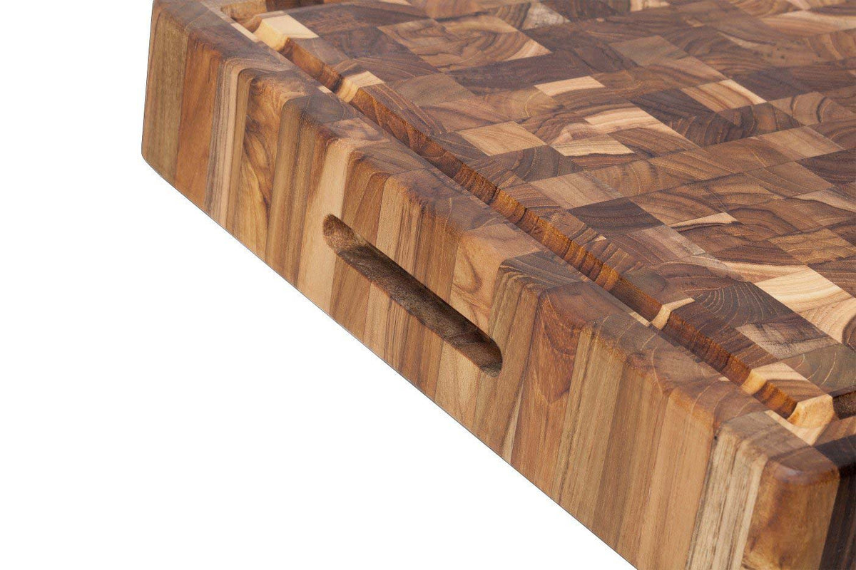 TeakHaus Butcher Block Carving Board with Juice Canal - 20" x 14"