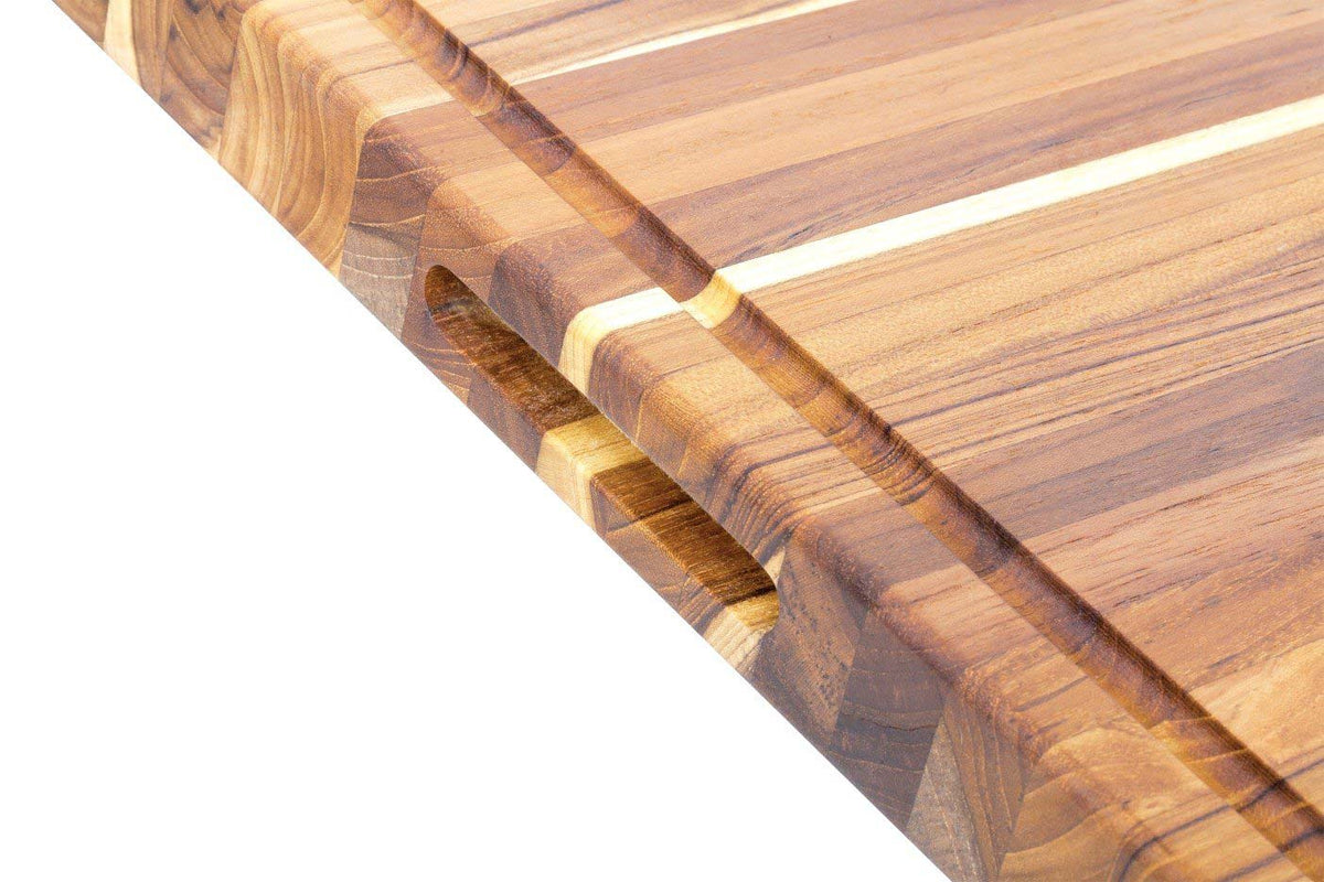 TeakHaus Traditional Carving Board with Juice Canal - 24" x 18"