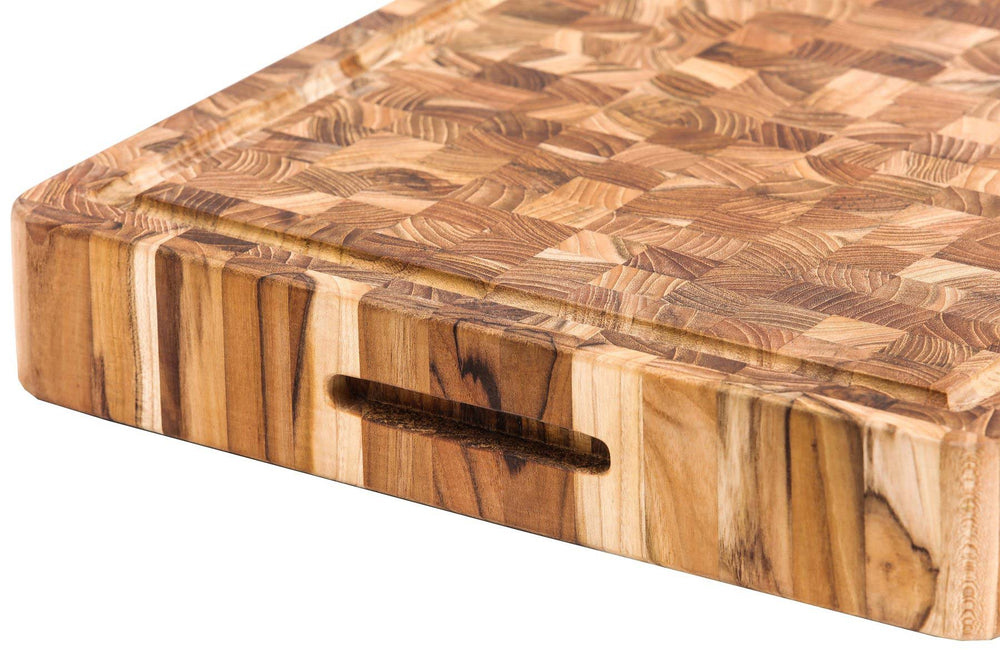 TeakHaus Butcher Block Carving Board with Juice Canal - 20" x 14"