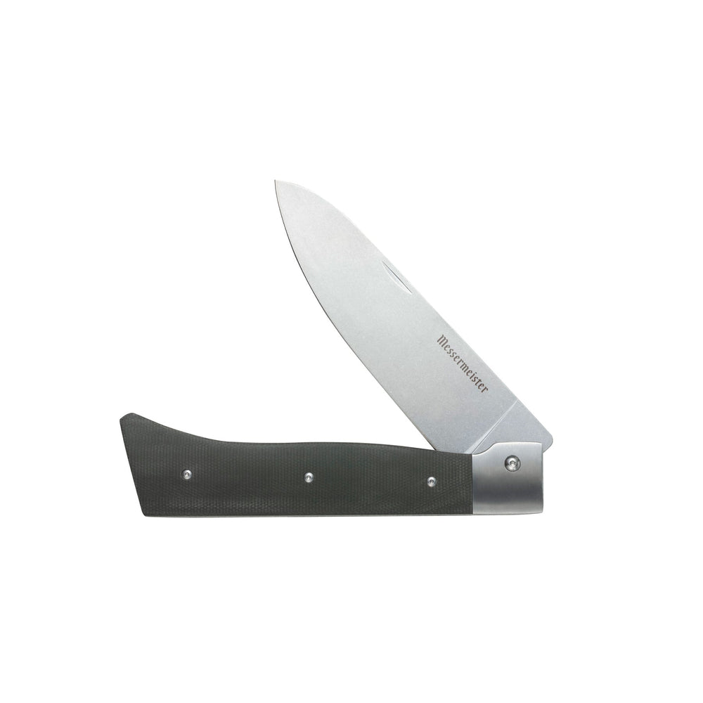 Messermeister Adventure Chef Linen Folding Chef's Knife - 6" - Made in China - Distressed Linen Micarta Handle - X50 Steel