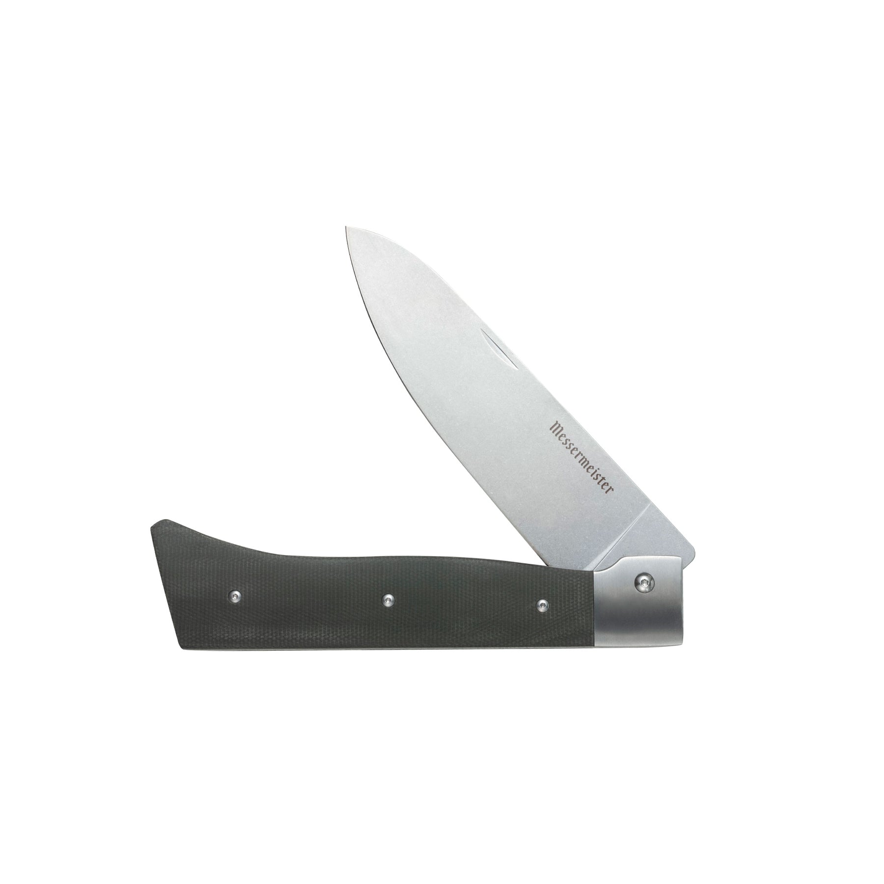 Messermeister Adventure Chef Linen Folding Chef's Knife - 6" - Made in China - Distressed Linen Micarta Handle - X50 Steel