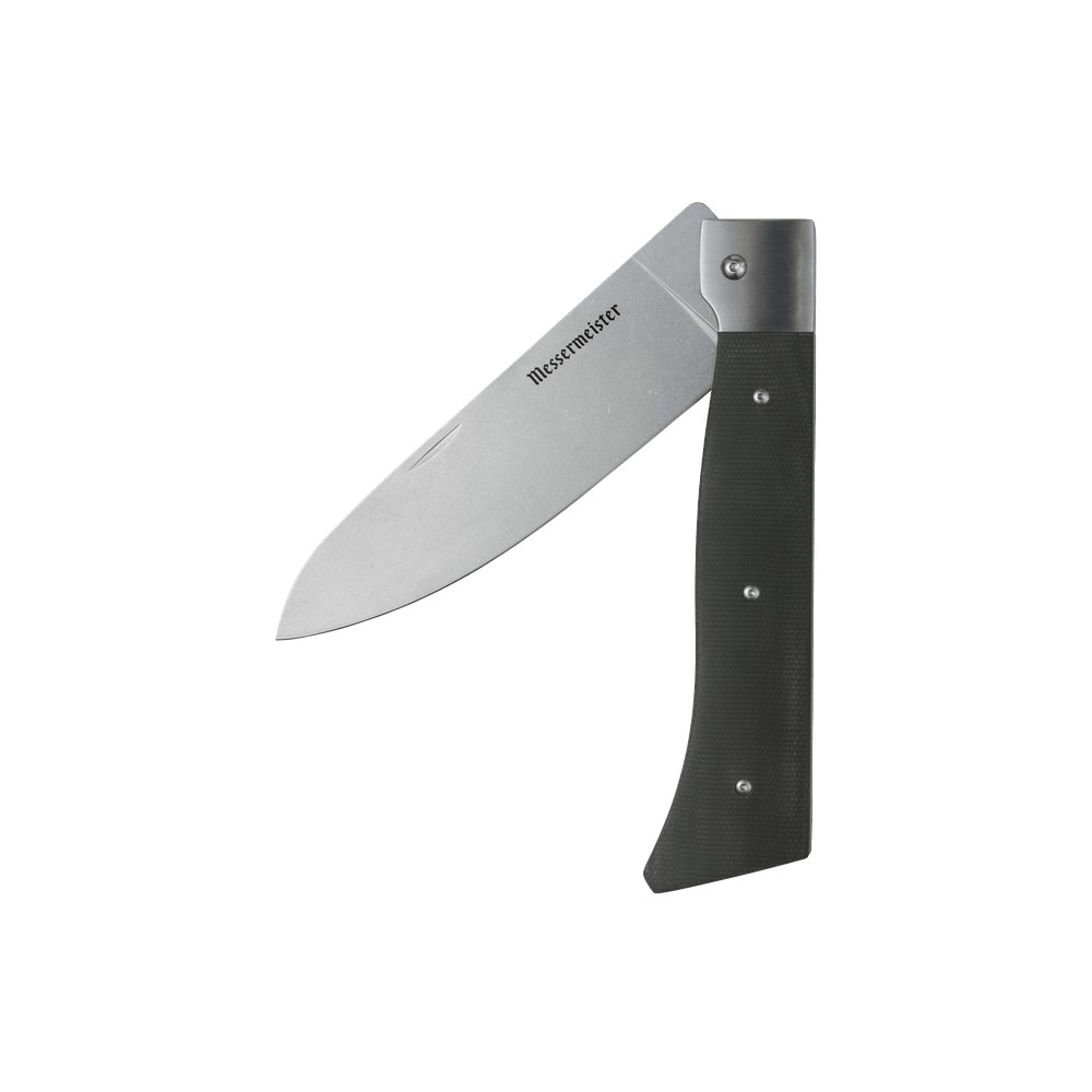 Messermeister Adventure Chef Linen Folding Chef's Knife - 6" - Made in China - Distressed Linen Micarta Handle - X50 Steel