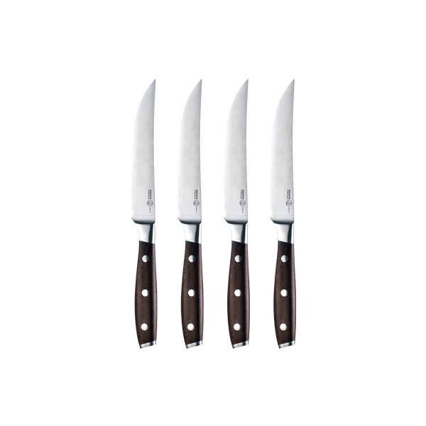 Avanta Smoked Teak Knife Set of 4 | Messermeister
