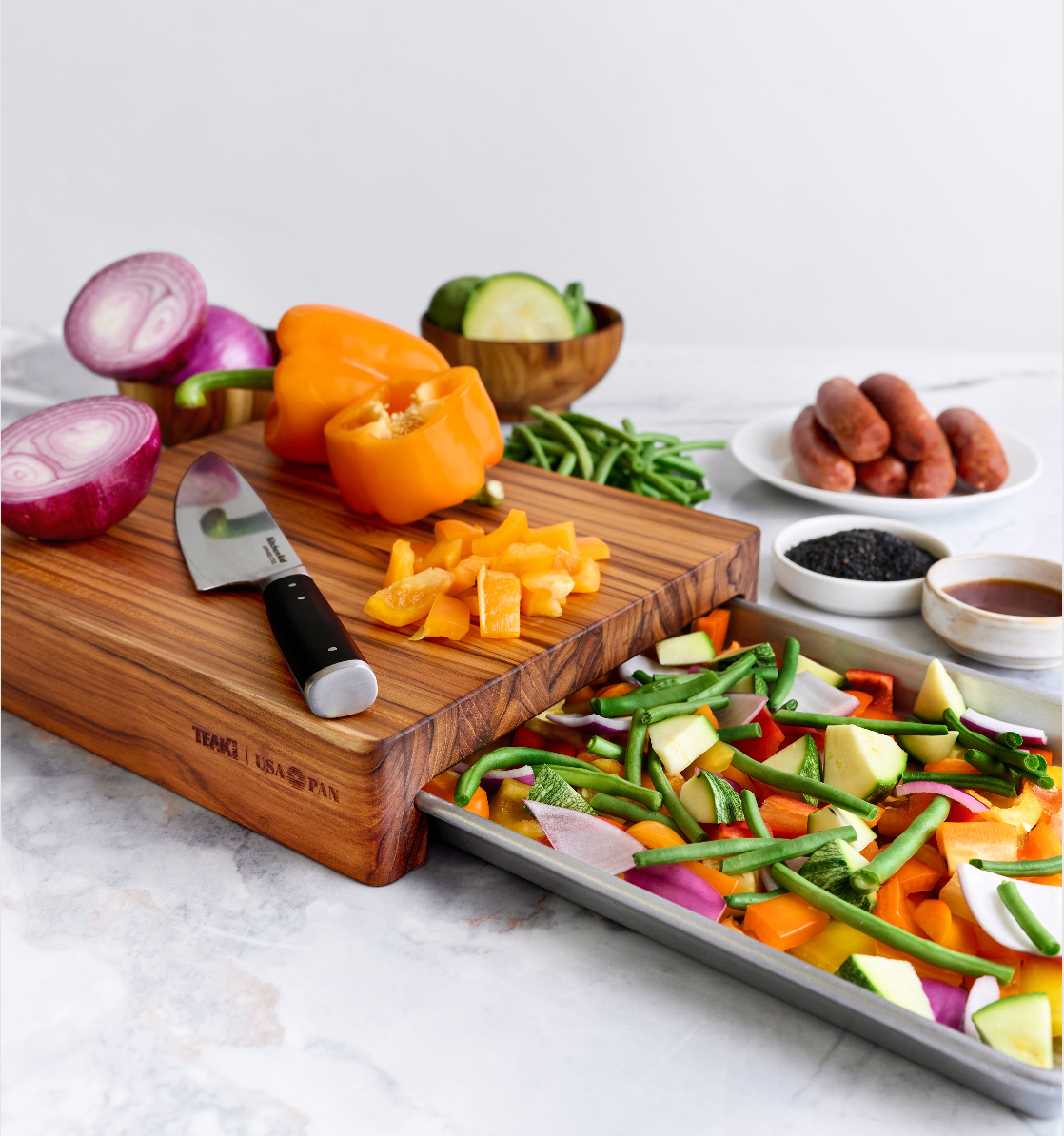 TeakHaus Prep to Pan Cutting Board - 13" x 11.4"
