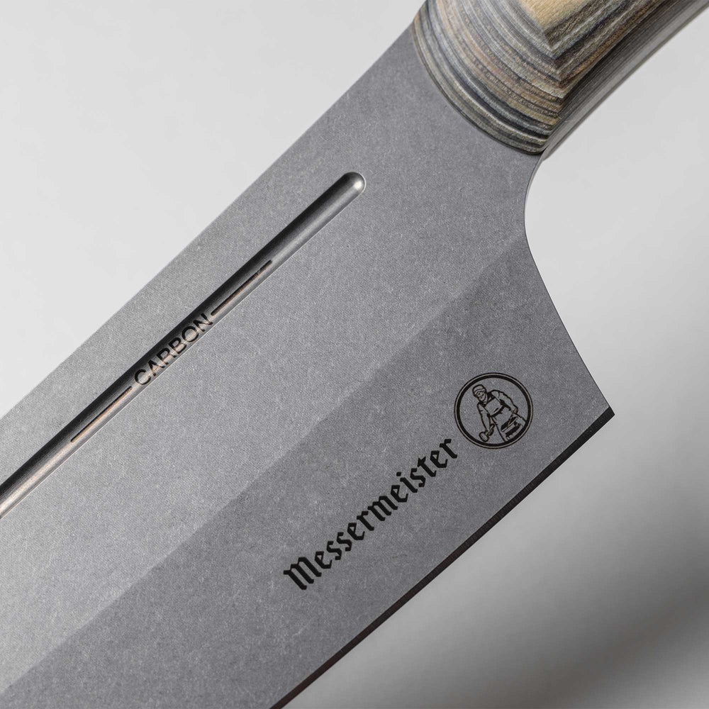 Messermeister Carbon Bunka Chef's Knife - 8" - Made in Italy - Driftwood Evergreen™ Handle - Bohler K110 Steel