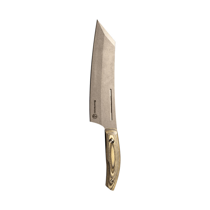 Messermeister Carbon Bunka Chef's Knife - 8" - Made in Italy - Driftwood Evergreen™ Handle - Bohler K110 Steel