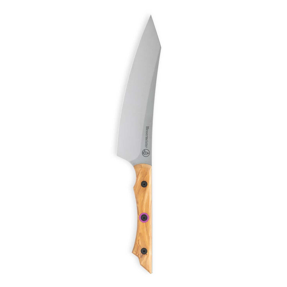 Messermeister Chef Claudette Zepeda Limited Edition Chef's Knife - 7" - Made in Italy - Mediterranean Olive Wood with Jade G10 Liner Handle - Nitro-B Steel