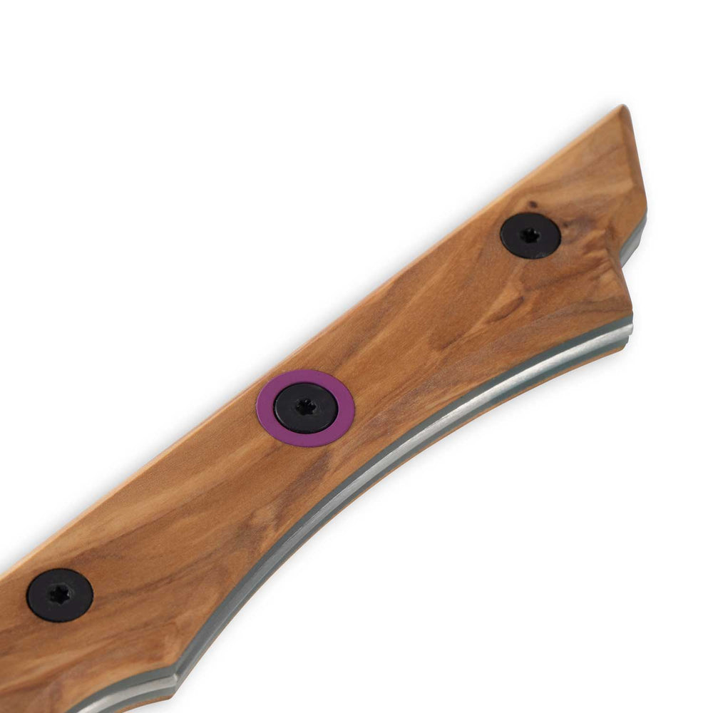 Messermeister Chef Claudette Zepeda Limited Edition Chef's Knife - 7" - Made in Italy - Mediterranean Olive Wood with Jade G10 Liner Handle - Nitro-B Steel