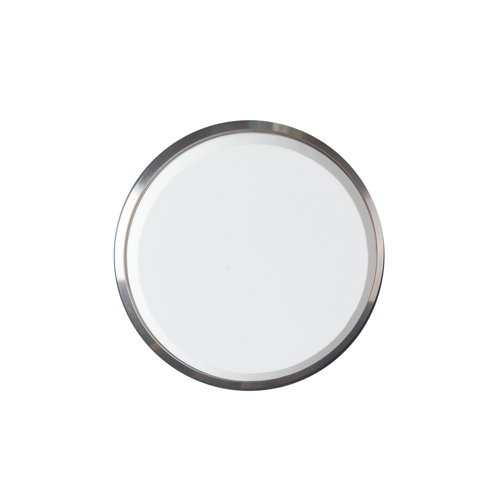 Round white whetstone extra fine top view