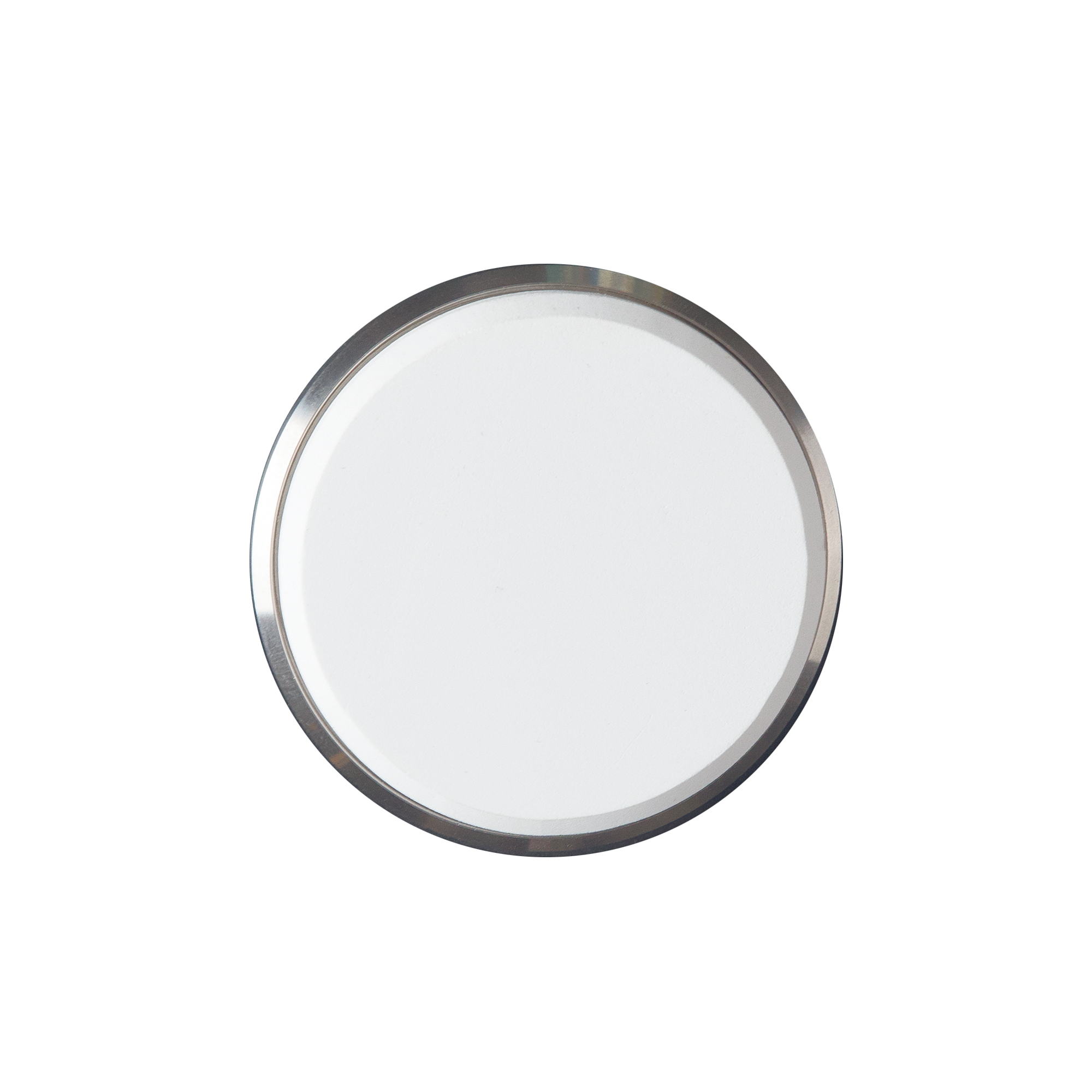 Round white whetstone extra fine top view