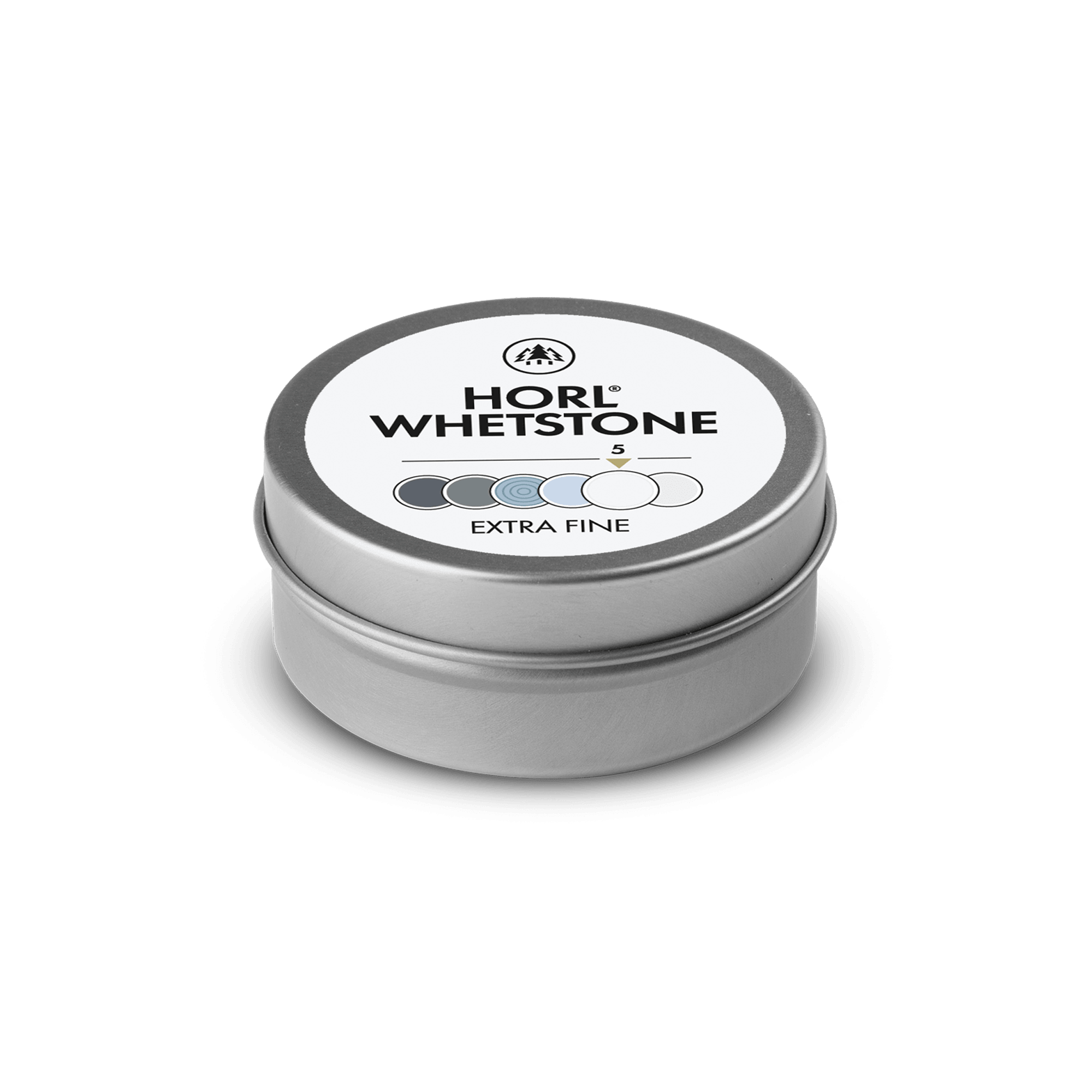 Metal tin labeled 'Horl Whetstone' extra fine grit