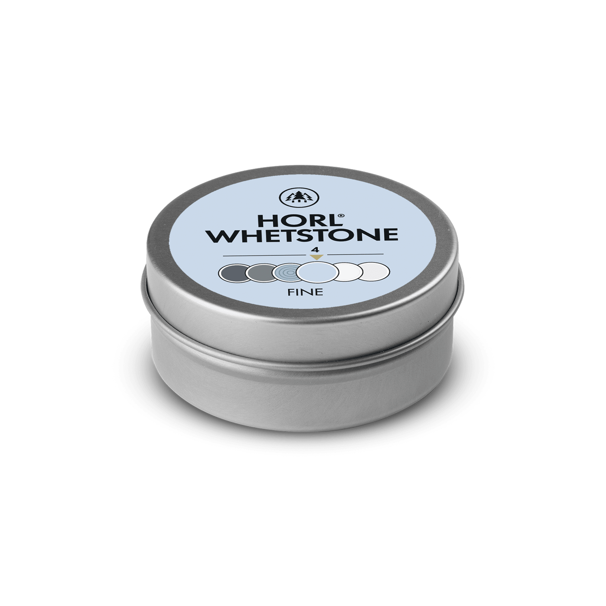 Metal tin labeled 'Horl Whetstone' fine grit