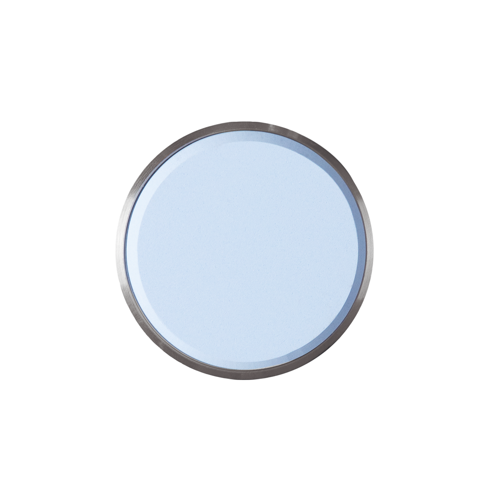 Round blue whetstone fine grit top view