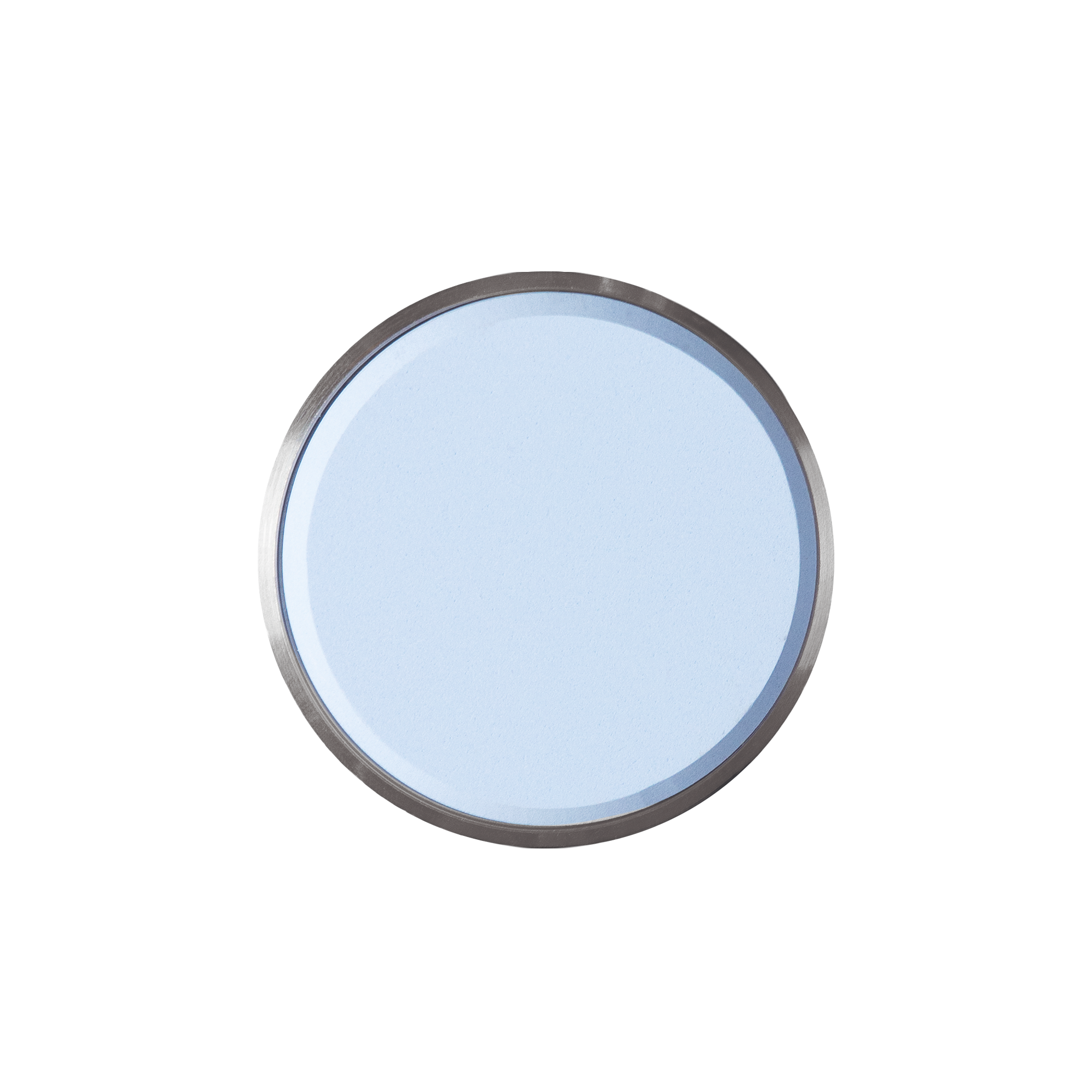 Round blue whetstone fine grit top view