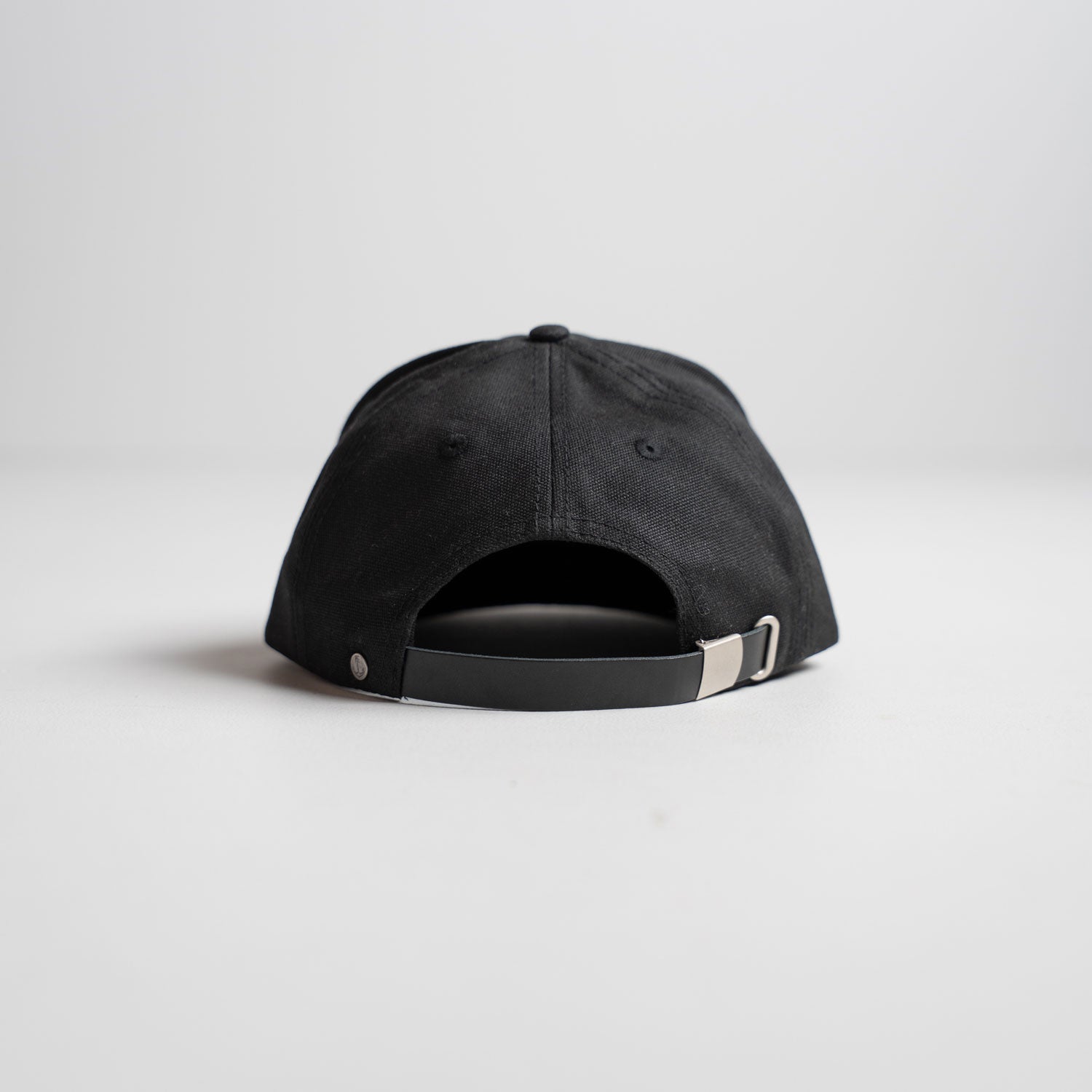 Messermeister x INR Hat - Black - Durable Waxed Canvas, back of hat