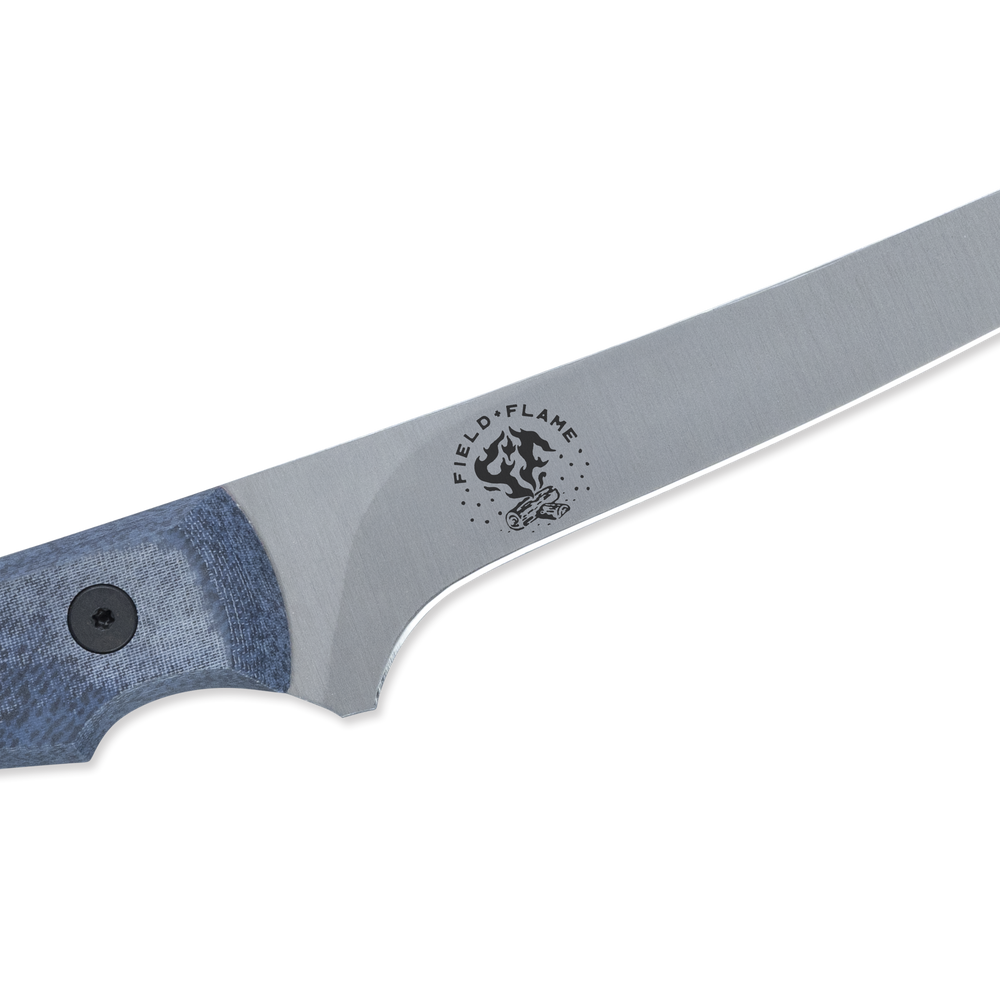 INR x Messermeister Mid-Flex Fillet Knife - 7" - Made in Italy - Denim Micarta with Red G10 Liner - Nitro-B Steel