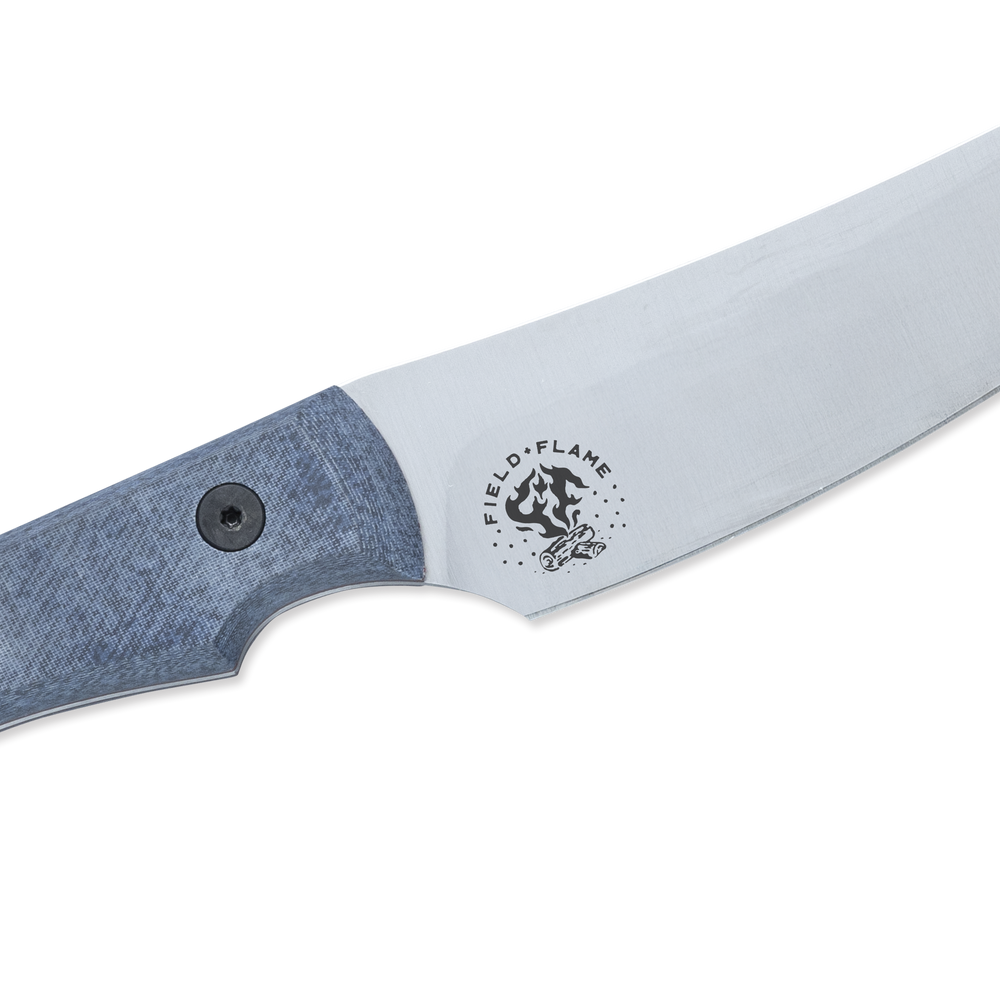 INR x Messermeister Utility - 4.5" - close up on field and flame logo