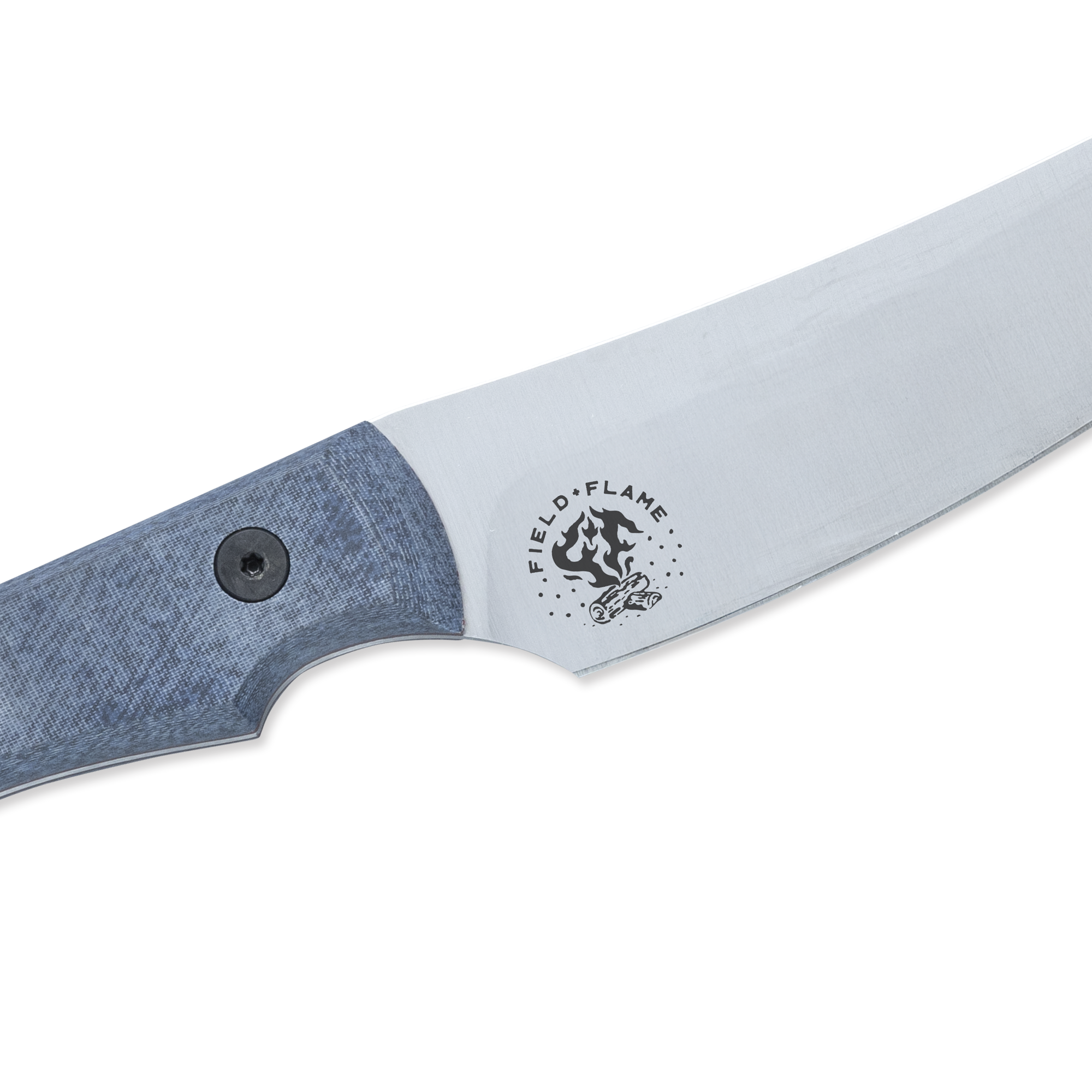 INR x Messermeister Utility - 4.5" - close up on field and flame logo
