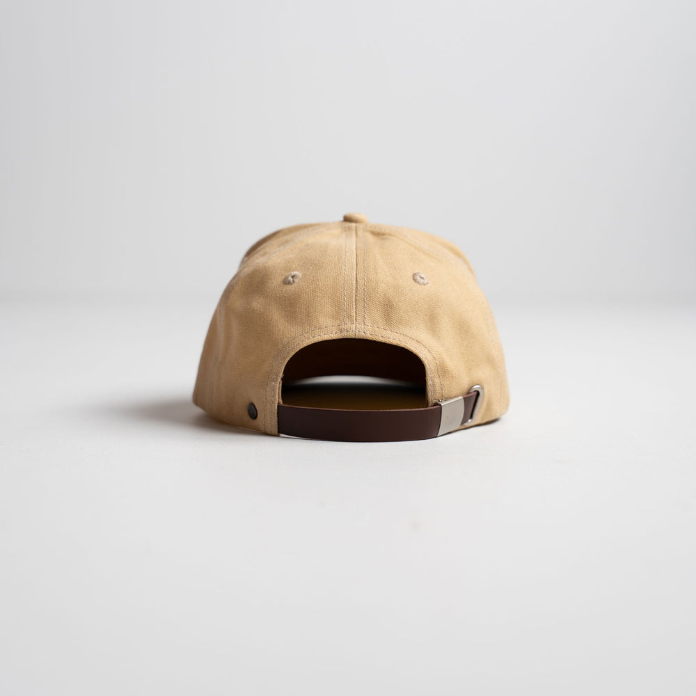 Messermeister x INR Hat - Tan - Durable Waxed Canvas ; back of hat