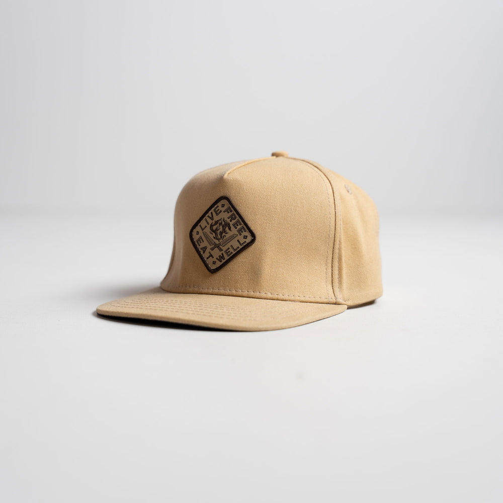 Messermeister x INR Hat - Tan - Durable Waxed Canvas on white background
