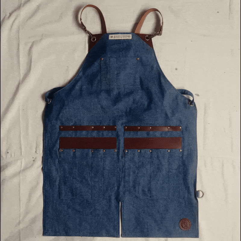 Messermeister x INR Denim Apron-Knife Roll Hybrid
