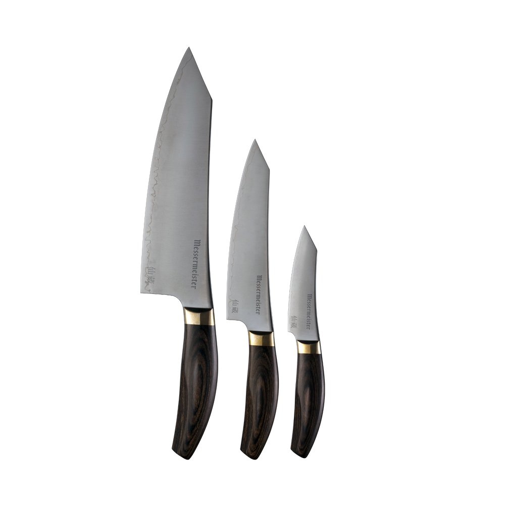 Messermeister Kawashima 3 Piece Chef, Utility and Parer Set