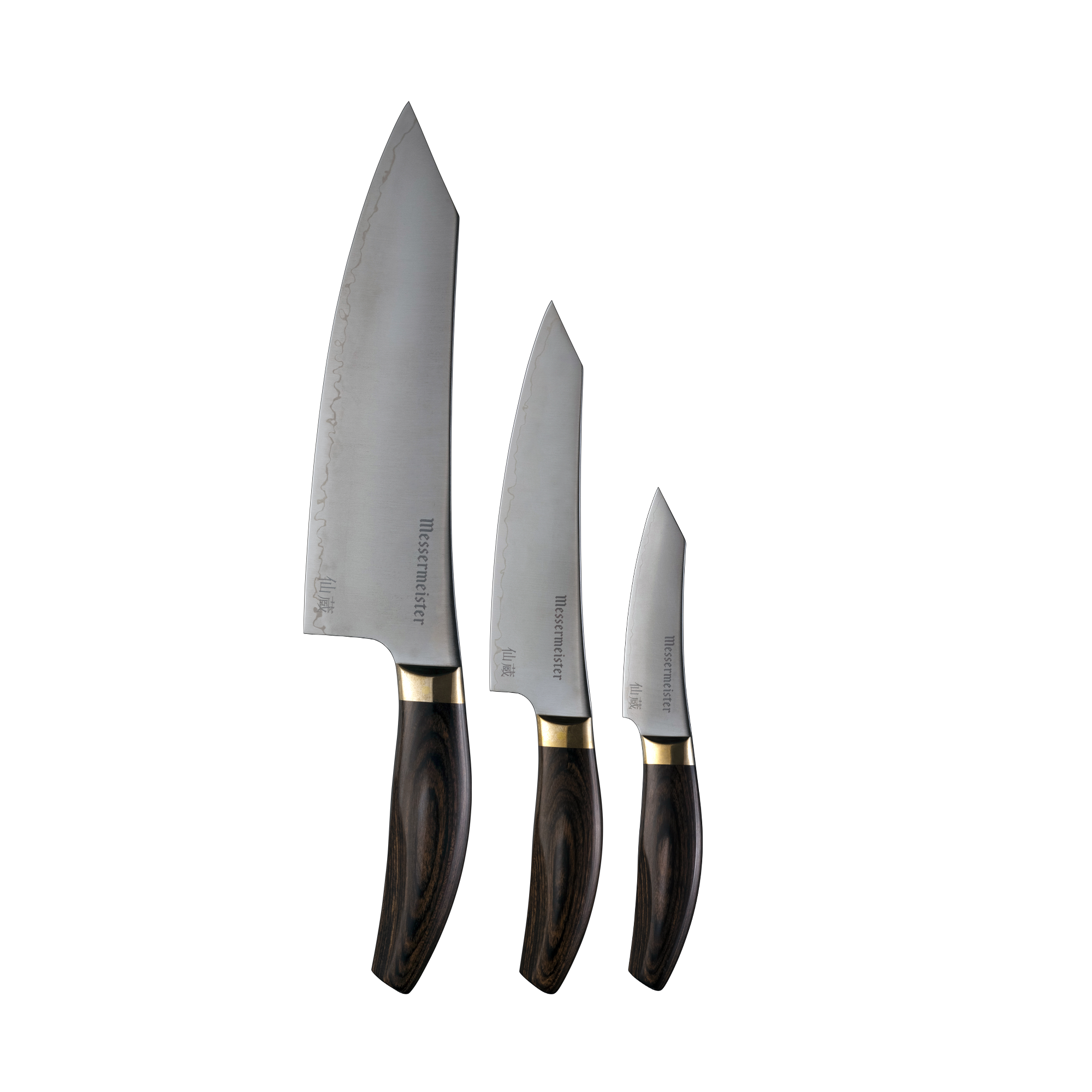 Messermeister Kawashima 3 Piece Chef, Utility and Parer Set