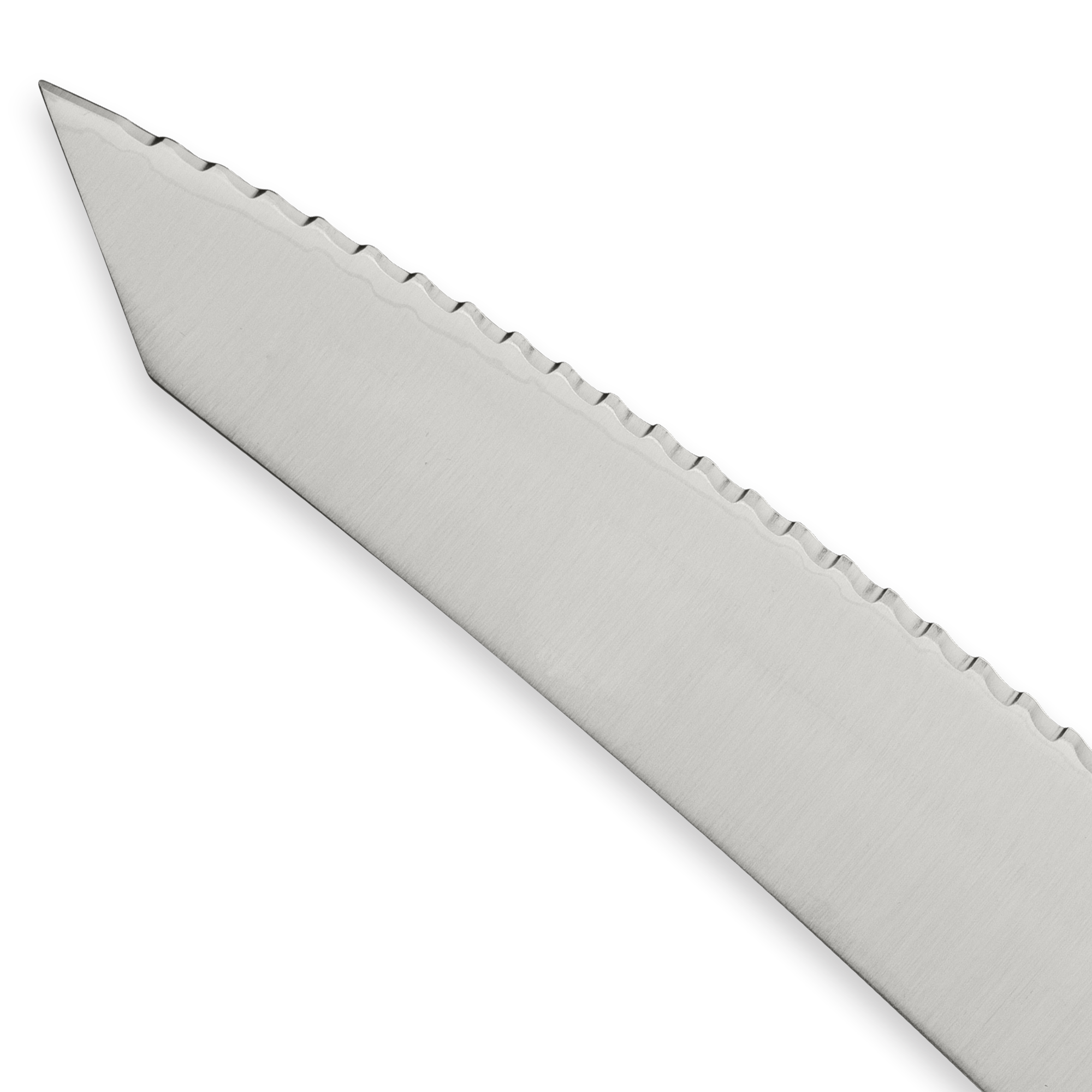 Messermeister Kawashima Serrated Slicing Bread Knife Close up Serrations