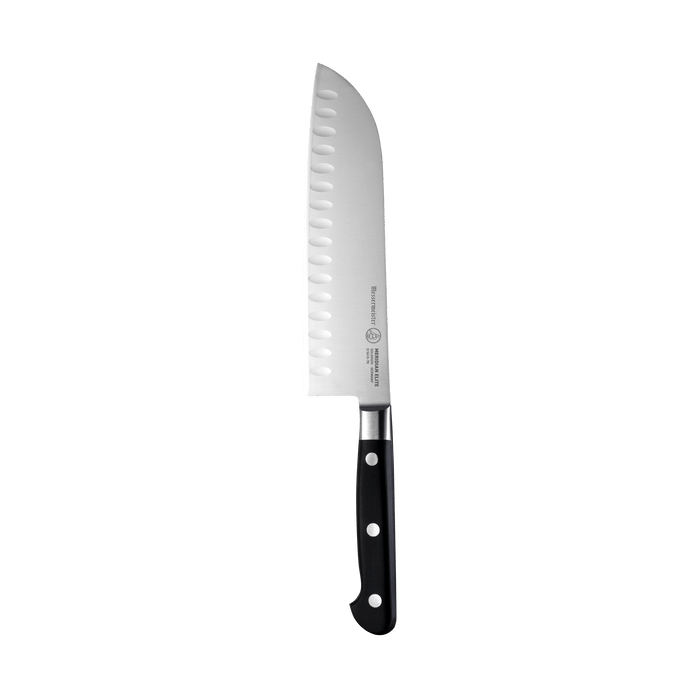 Messermeister Meridian Elite Kullens Santoku Knife - 7" - Made in Germany - Polyoxymethylene Handle - Thyssen-Krupp 1.4116 Steel