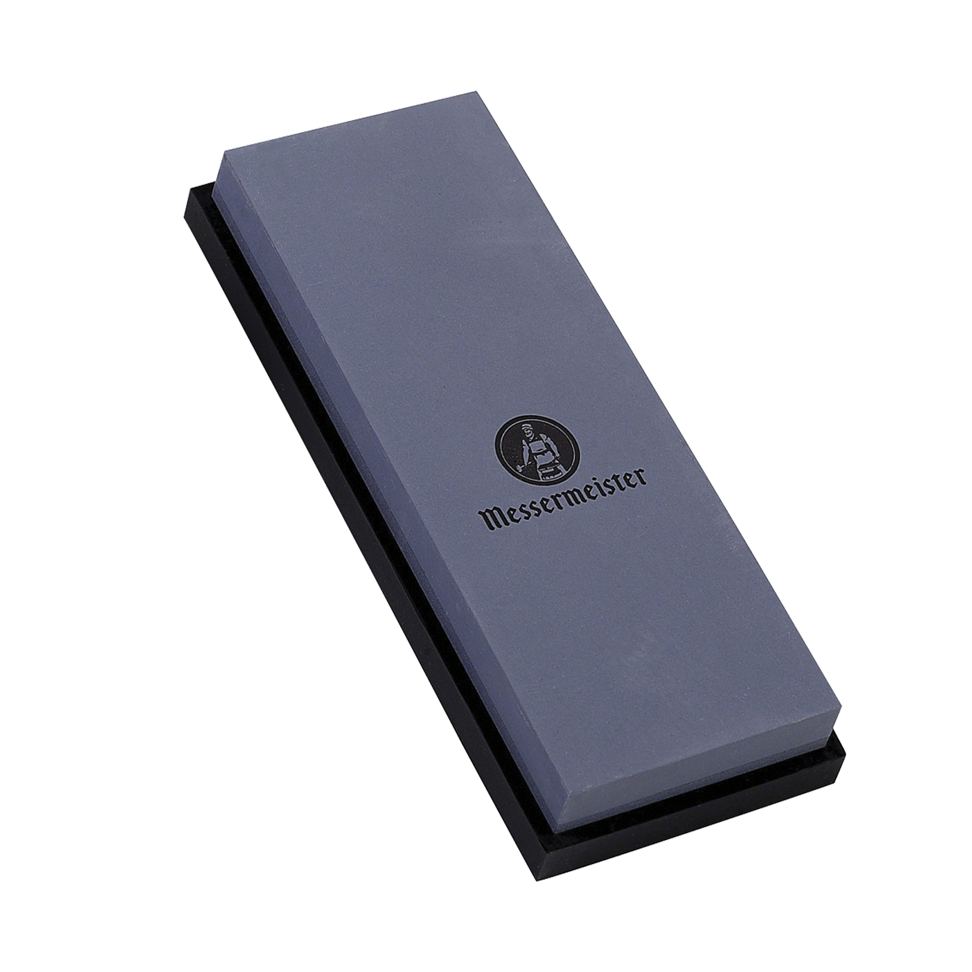 Messermeister restoration whetstone with dual 400 and 1000 grit surfaces, designed for repairing dull knife edges and sharpening blades with precision