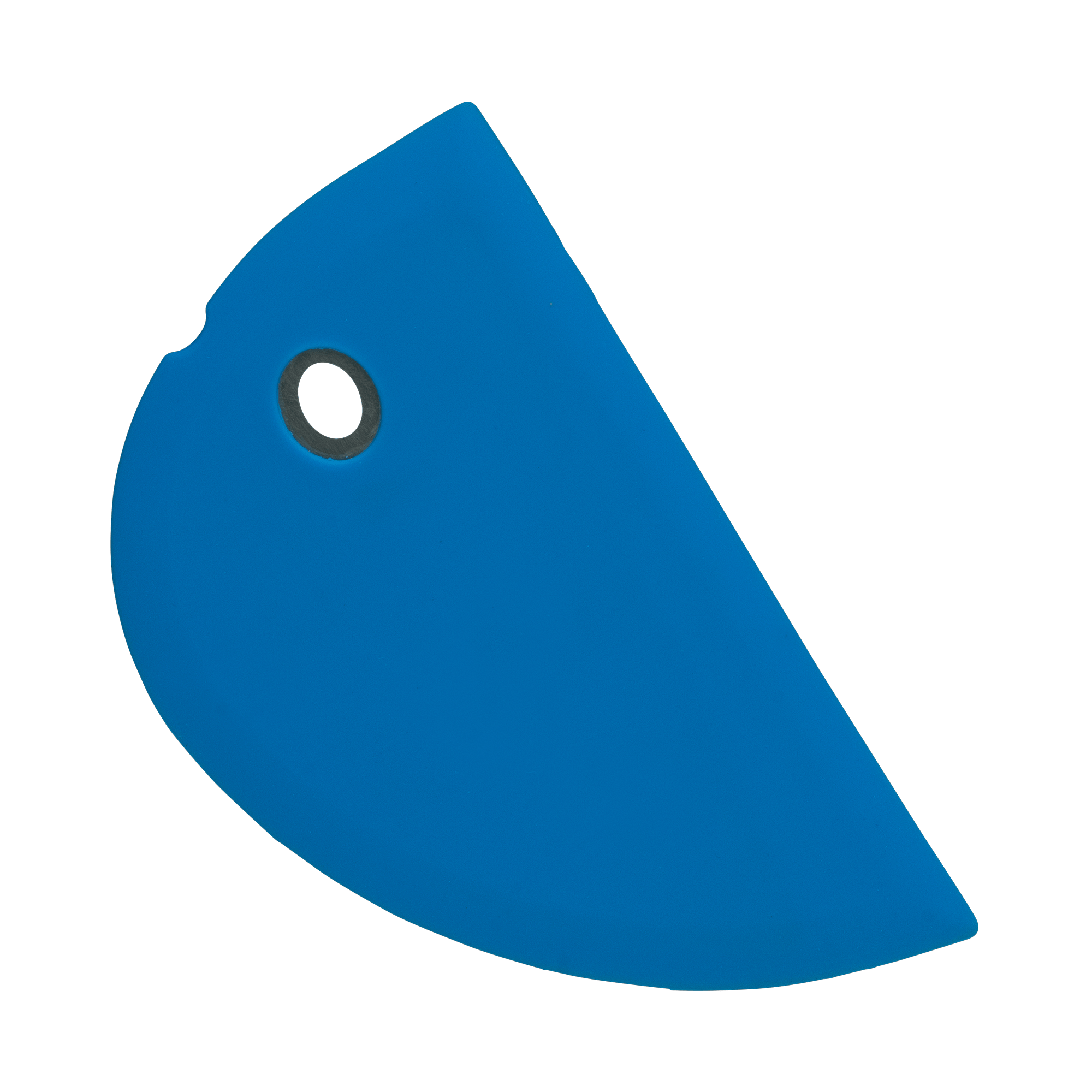 Messermeister Silicone Bowl Scraper 6 inch Blue half-moon shaped silicone scraper 