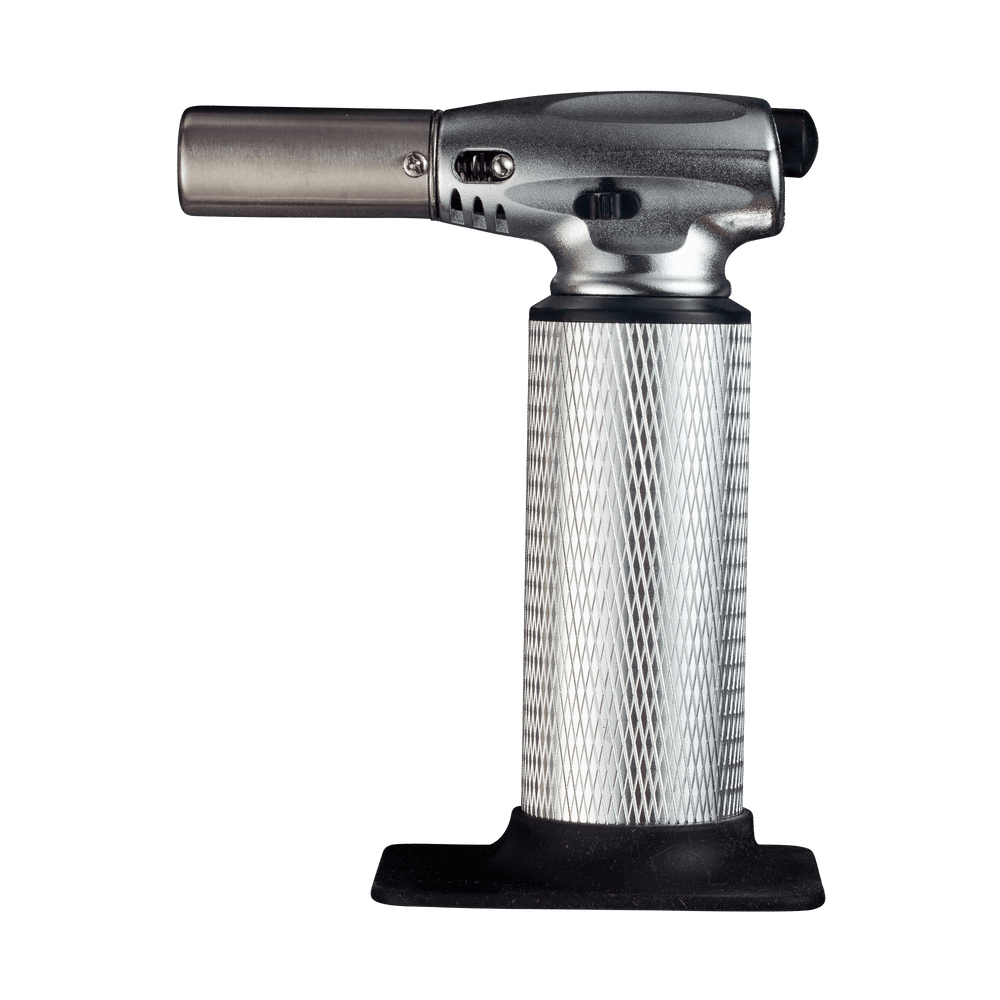 Messermeister Cheflamme Culinary Butane torch with metallic top and black plastic base 