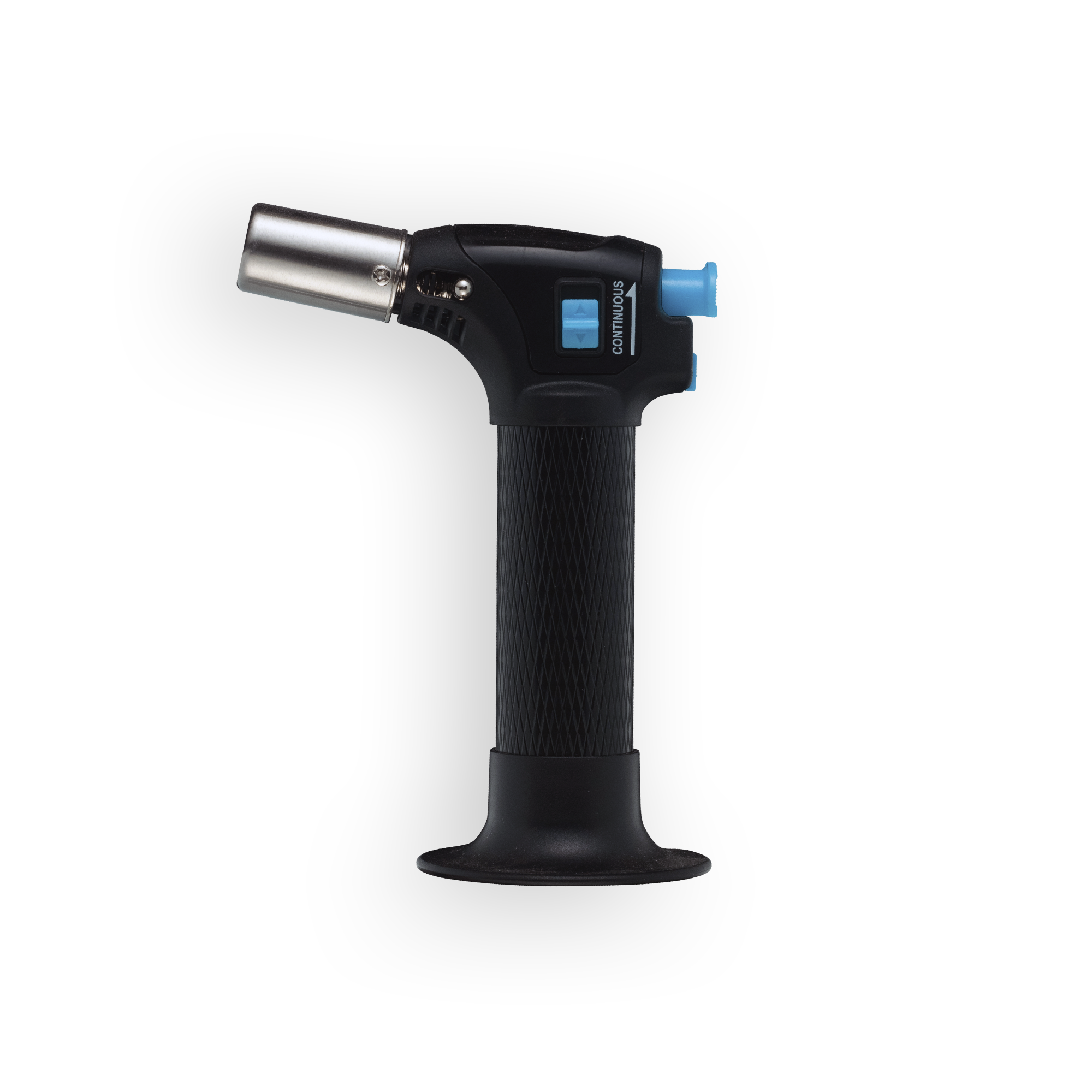 Messermeister Cheflamme Mini Culinary Torch with compact ergonomic design, adjustable precision flame, and refillable butane fuel system for caramelizing desserts, searing meats, roasting vegetables, and detailed culinary finishing tasks