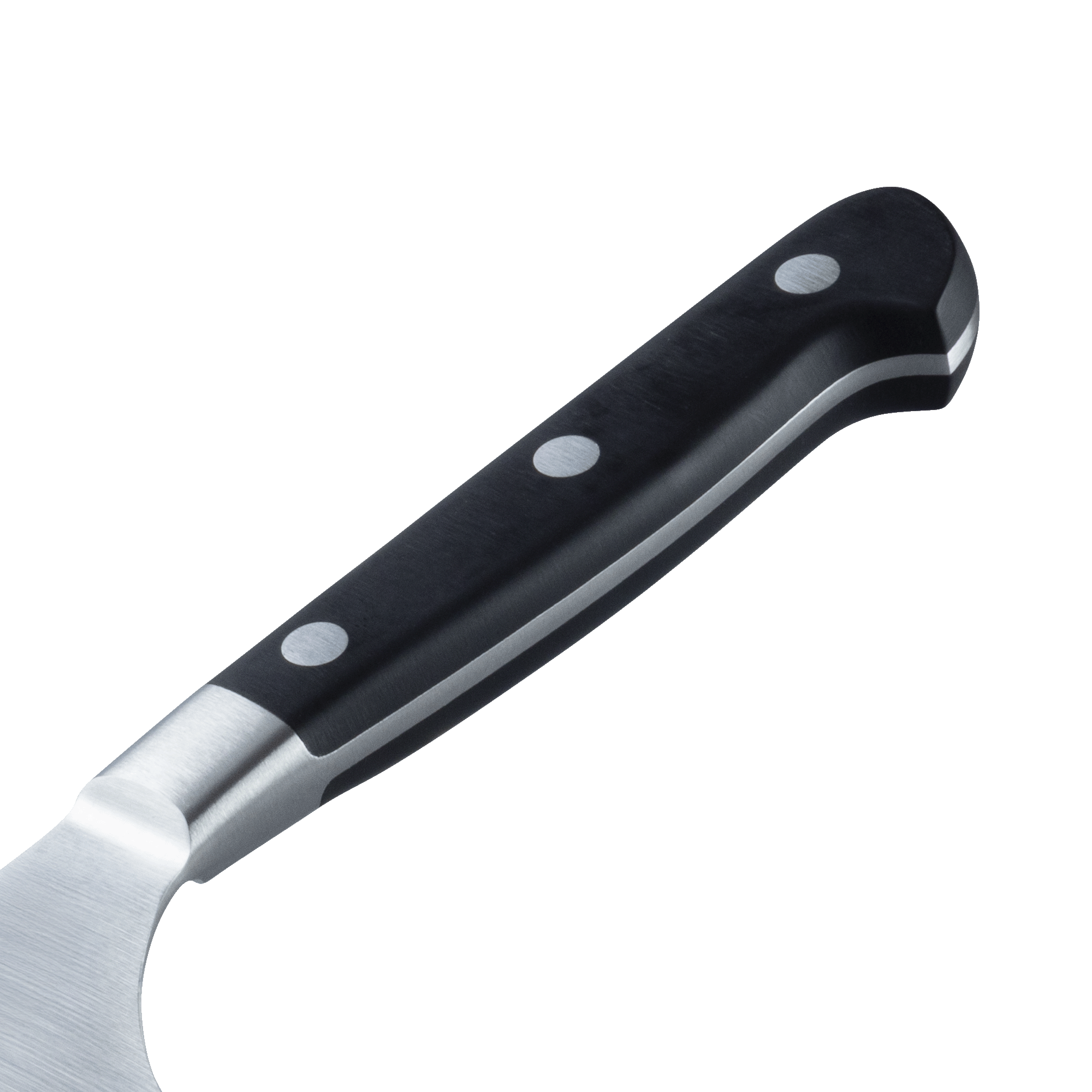 Messermeister Meridian Elite Nakiri Knife black handle with three rivets