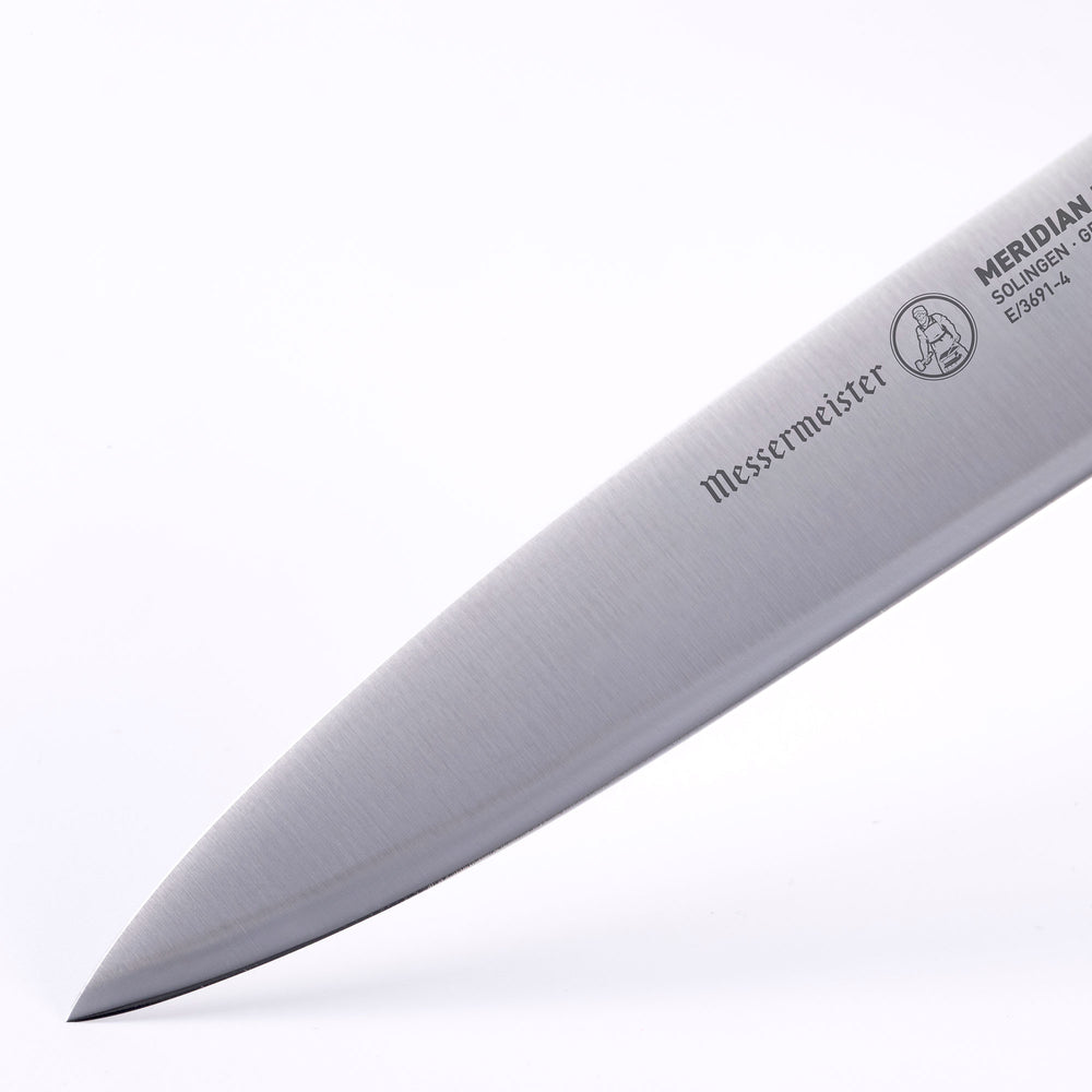 Messermeister Meridian Elite Spear Point Paring Knife close up photo of tip
