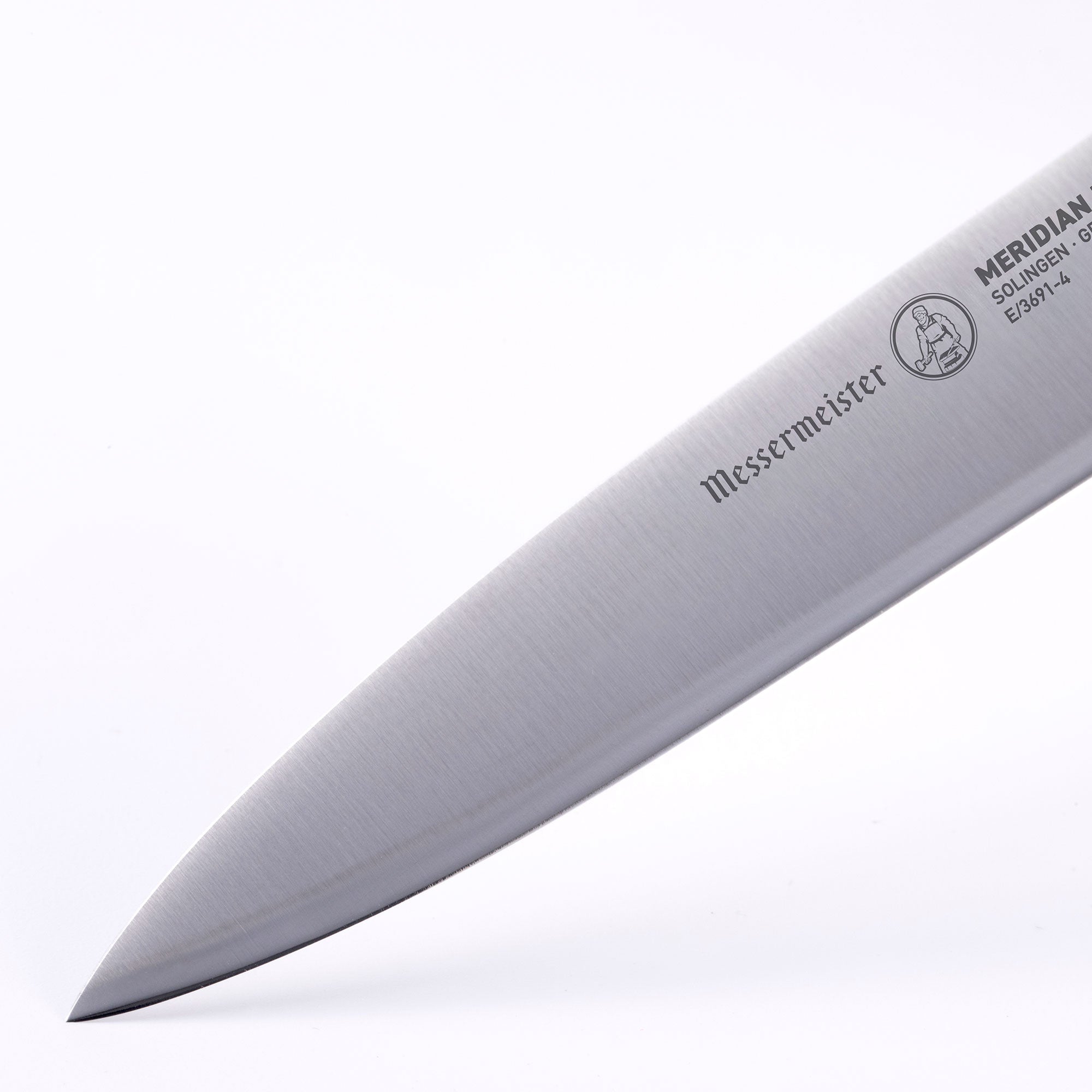 Messermeister Meridian Elite Spear Point Paring Knife close up photo of tip