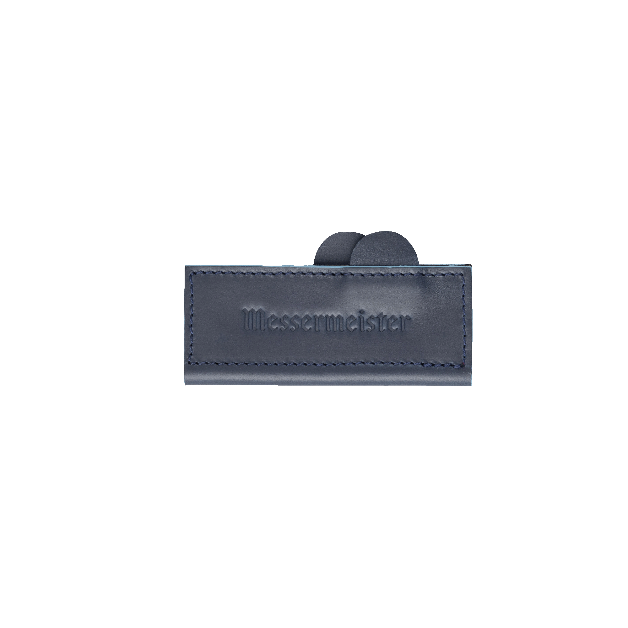 Messermeister 4 inch Midnight Navy Leather Magnetic Edge Guard Soft Rubber Magnets For a Gentle Grip