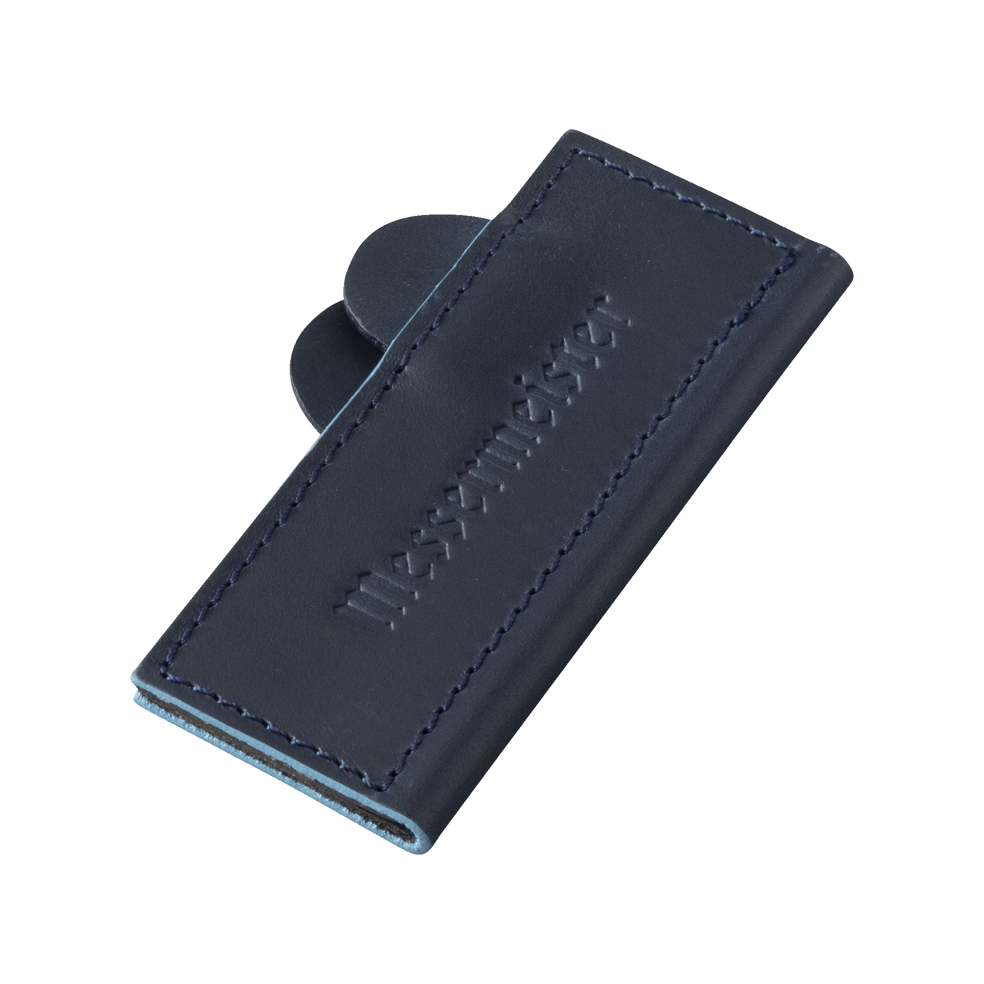 Messermeister 4 inch Midnight Navy Leather Magnetic Edge Guard Soft Rubber Magnets For a Gentle Grip