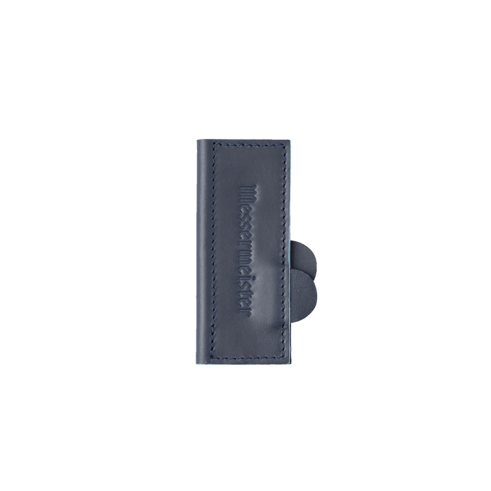 Messermeister Midnight Navy Leather Magnetic Edge-Guard - 4" - Made in Mexico - Responsibly Sourced Premium Leather - Soft Rubber Magnets  For a Gentle Grip