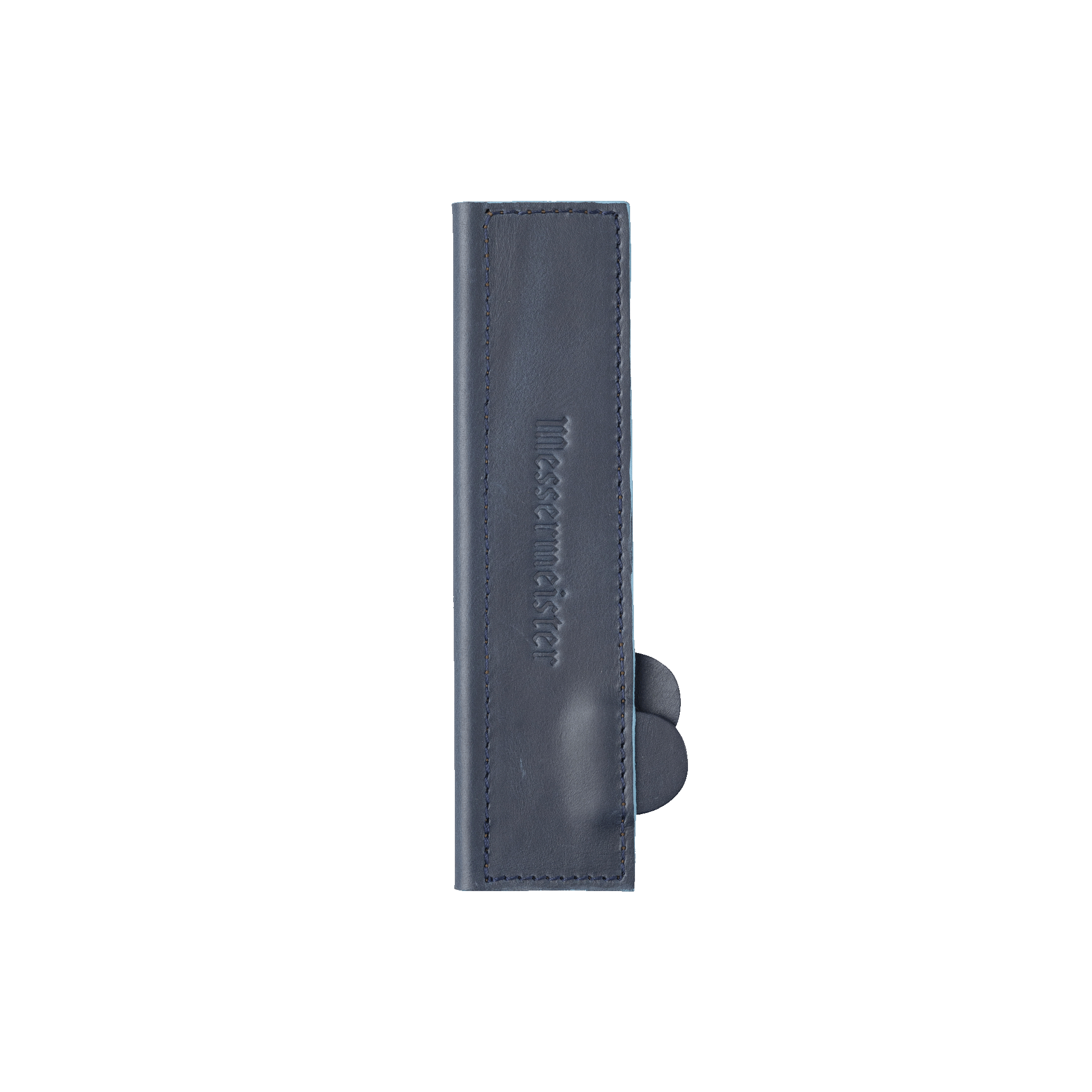 Messermeister 6.5 inch Midnight Navy Leather Magnetic Edge Guard Soft Rubber Magnets For a Gentle Grip